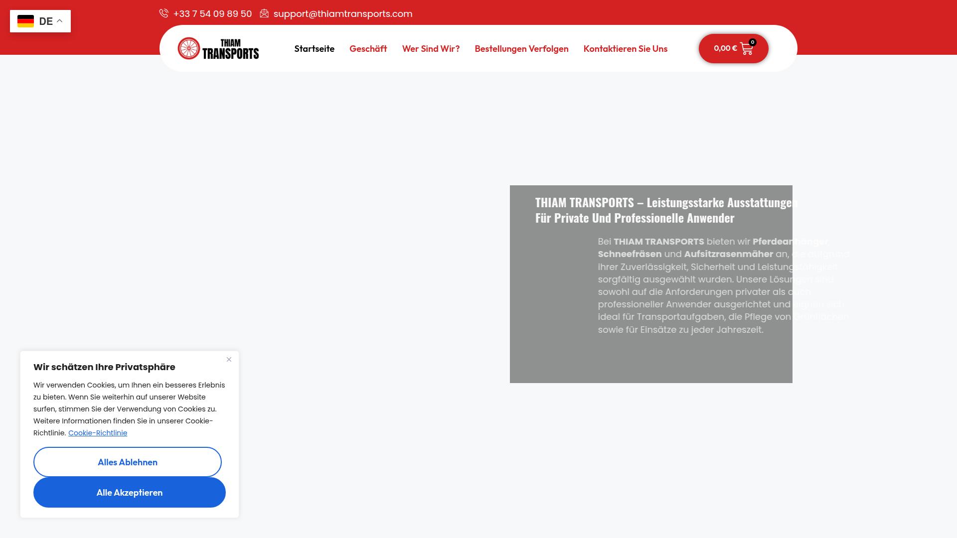 Screenshot thiamtransports.com