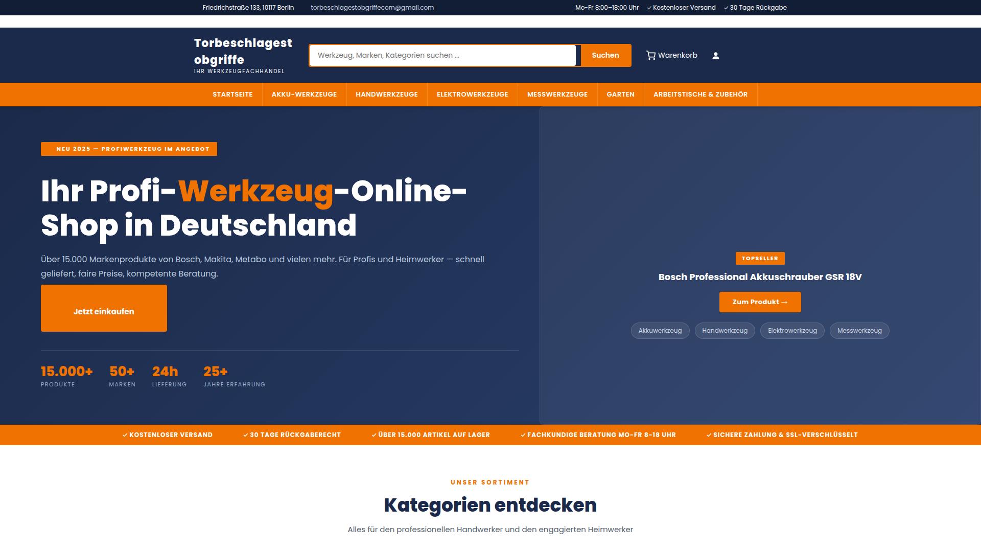 Screenshot torbeschlagestobgriffe.com