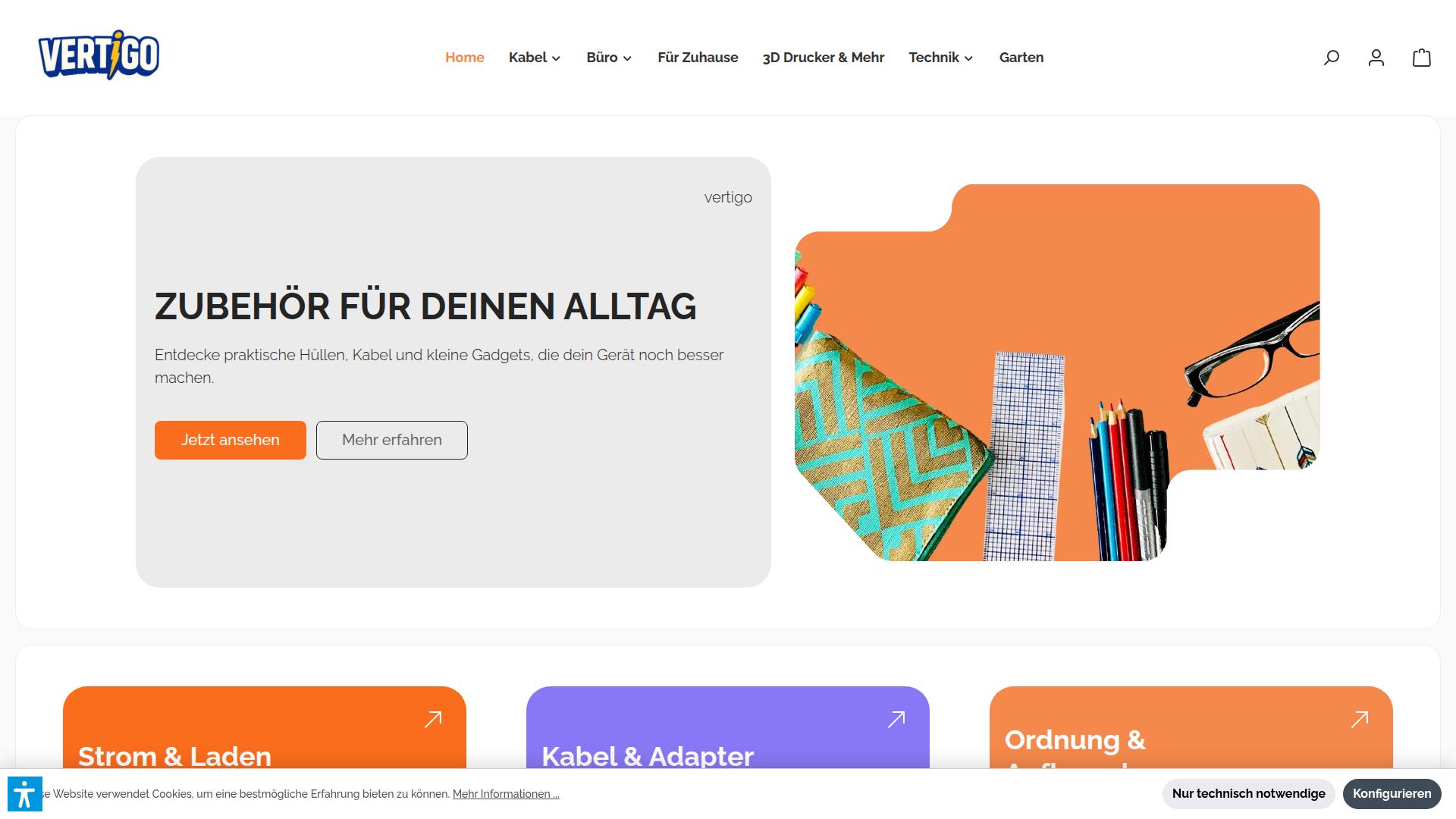 Screenshot vertigo-technik.com