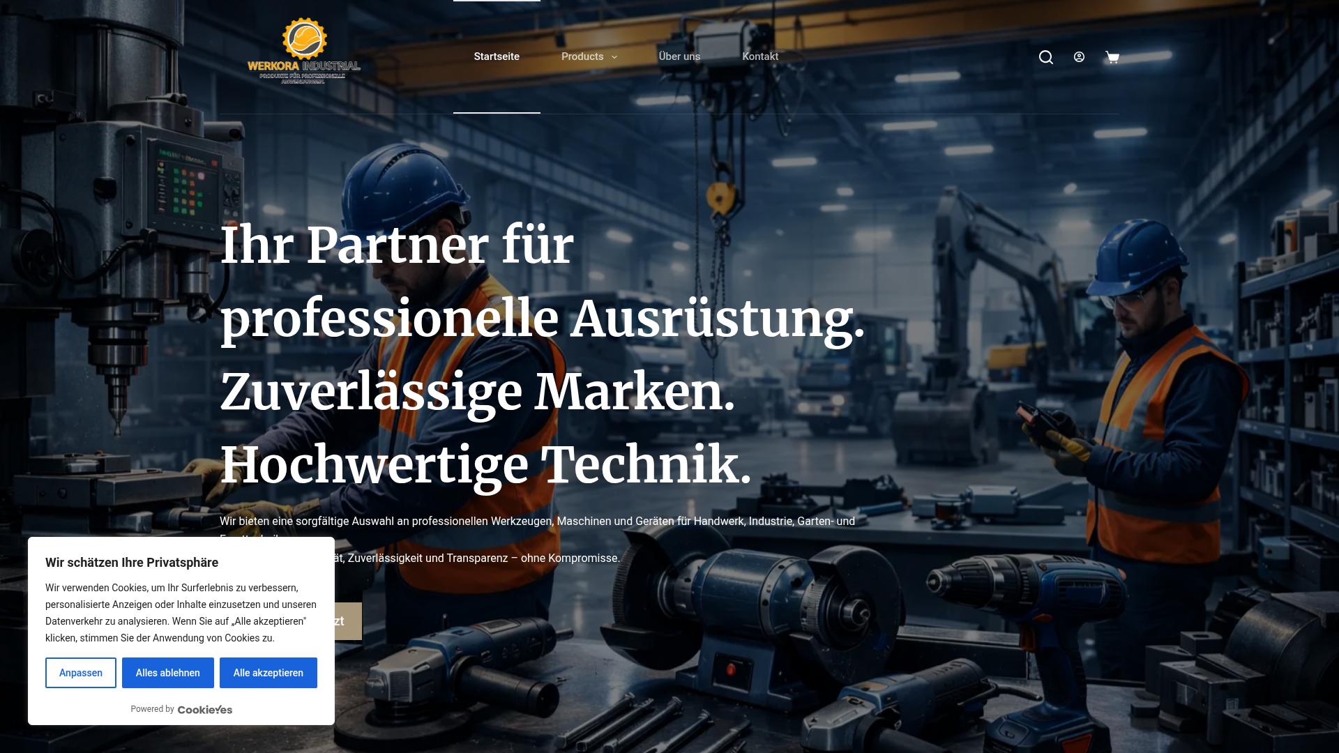 Screenshot werkora-industrial.com