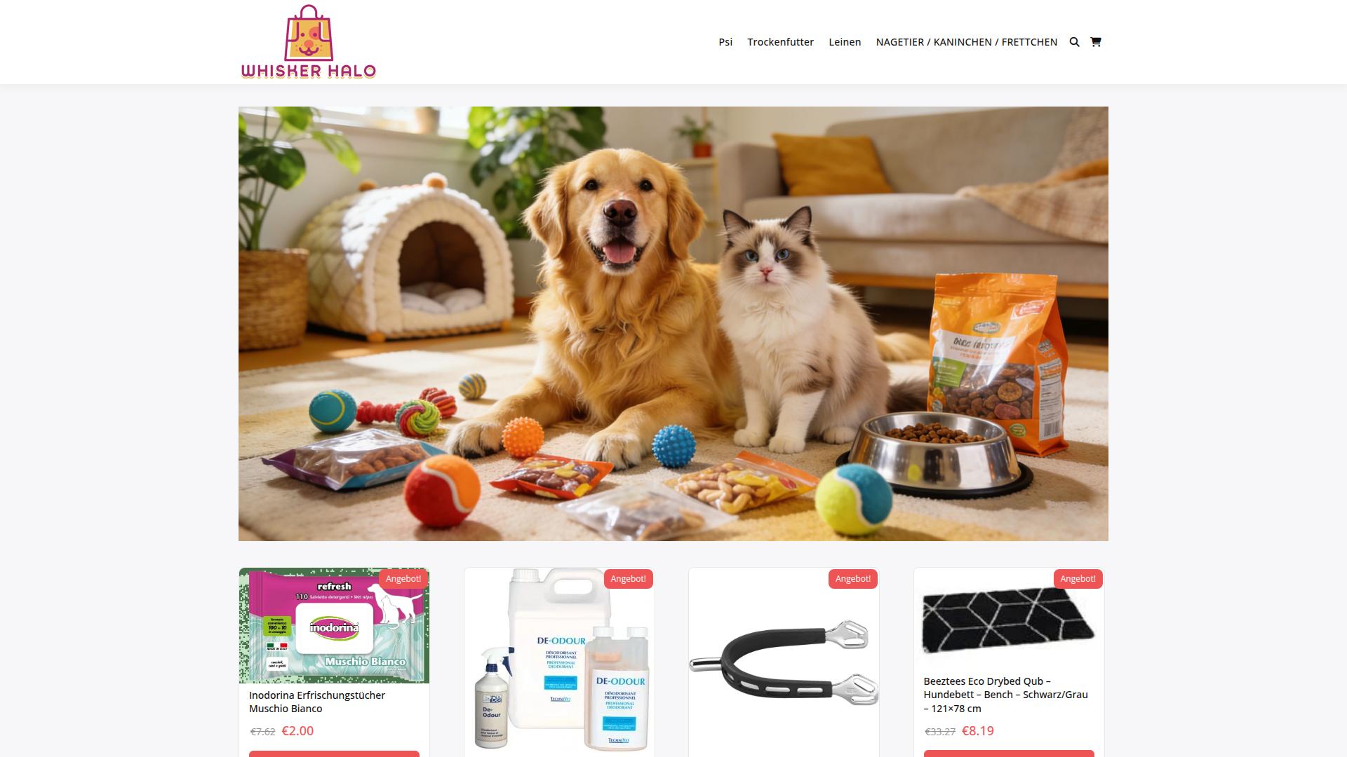 Screenshot whiskerhalo.com
