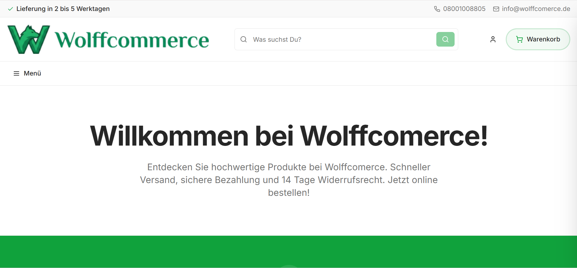 Screenshot wolffcomerce.de