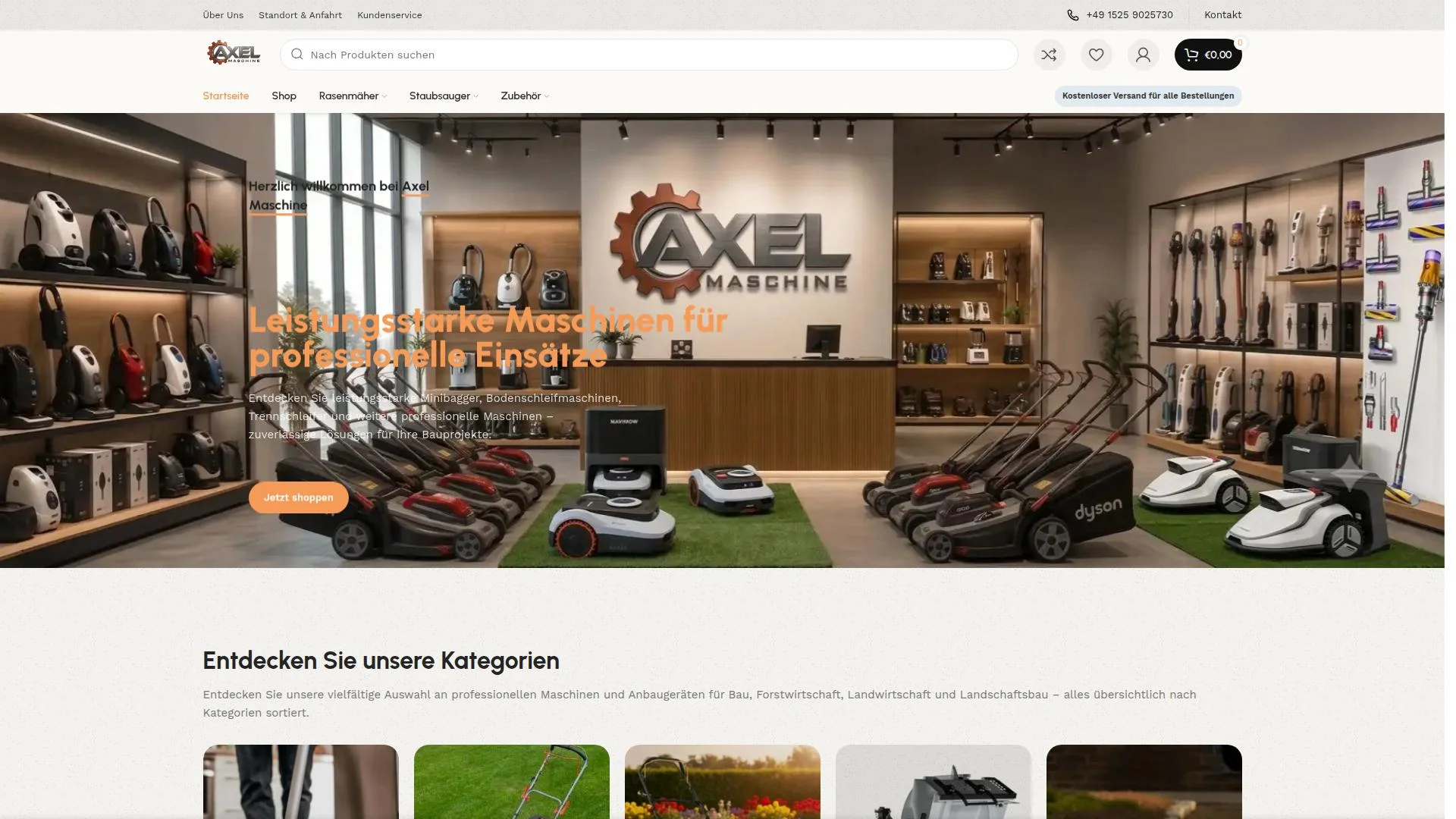 Screenshot axel-maschine.de