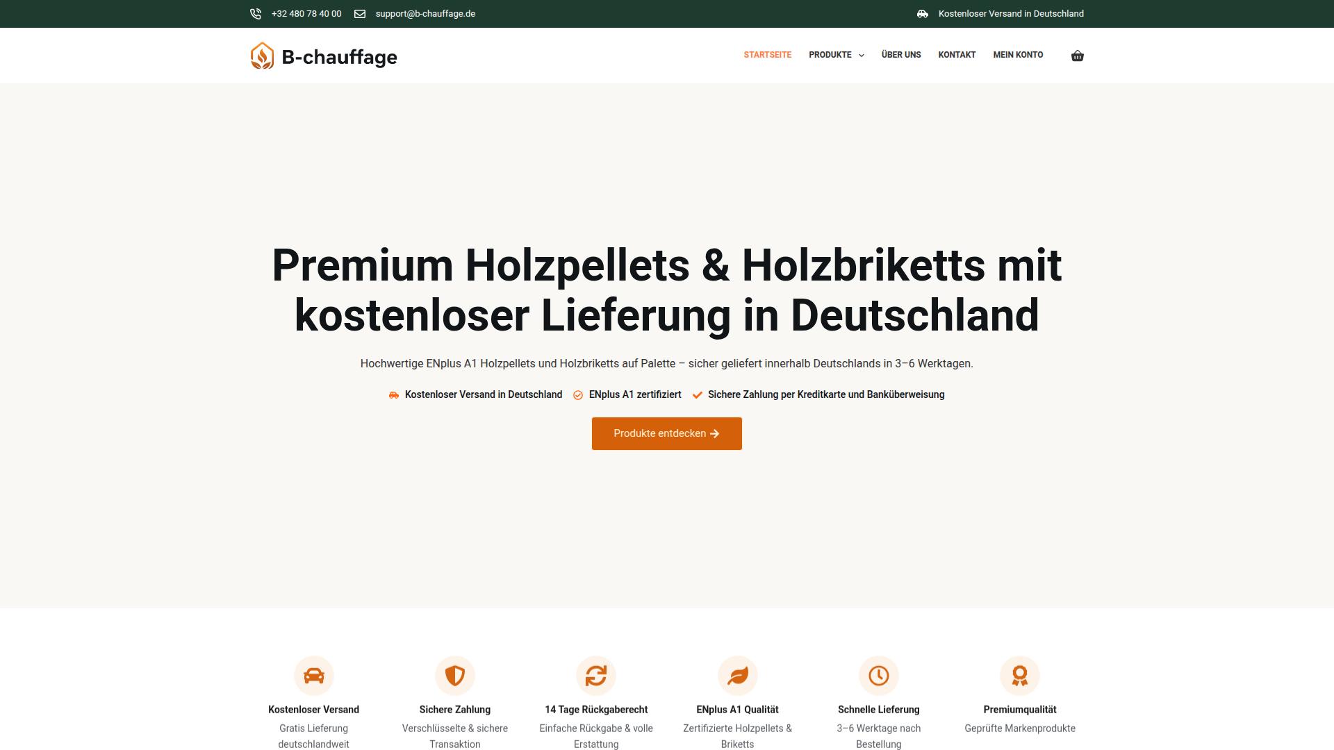Screenshot b-chauffage.de