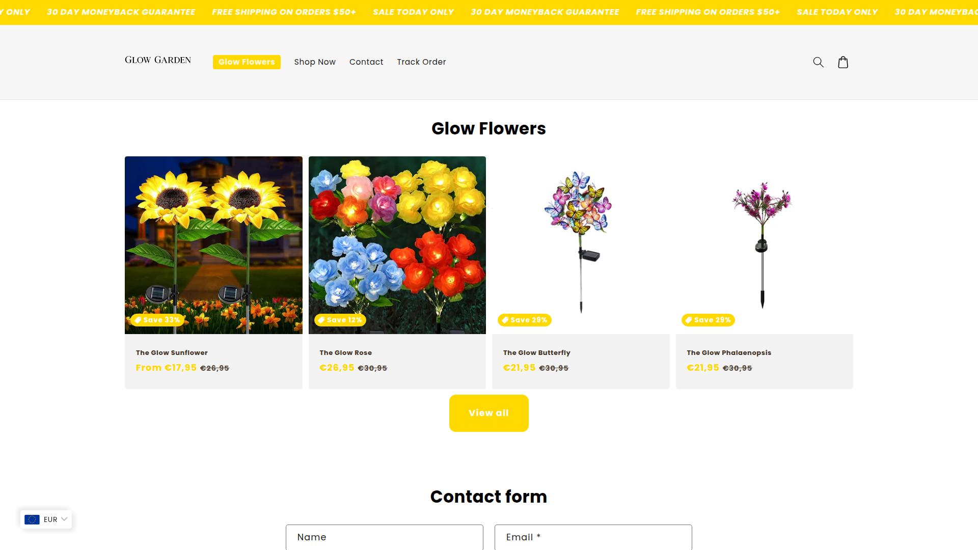 Screenshot glow-garden.com