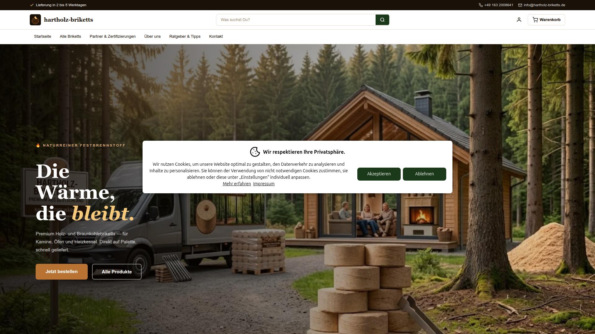 Screenshot hartholz-briketts.de