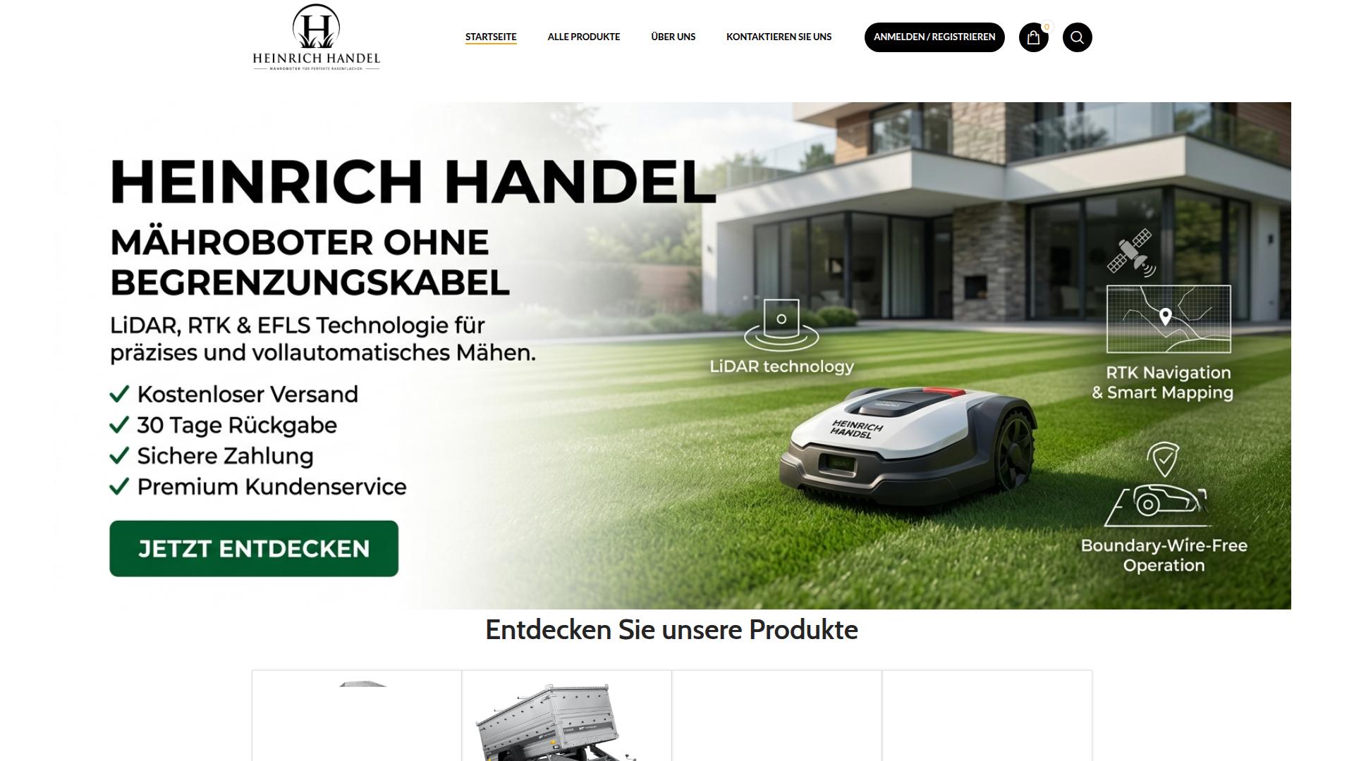 Screenshot heinrich-handel.com