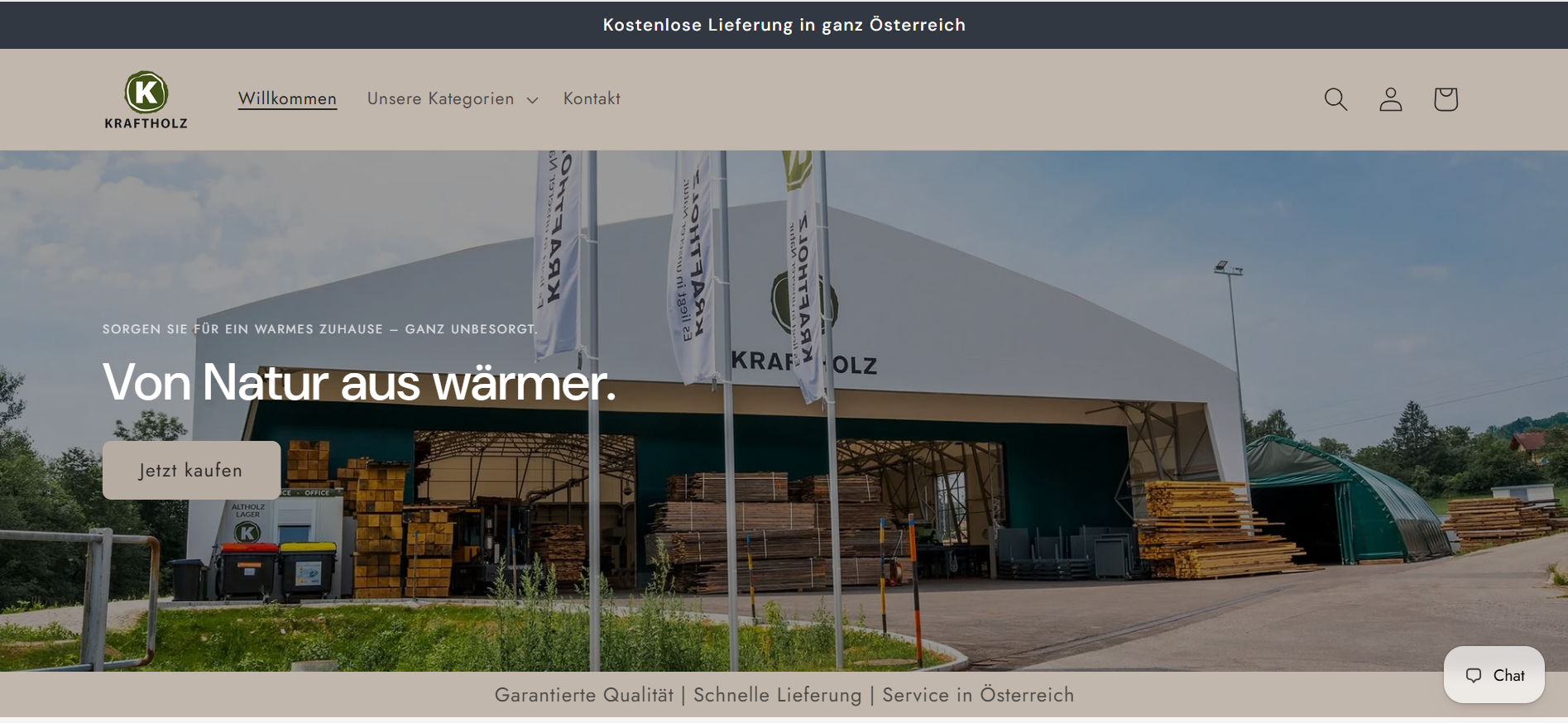Screenshot krafthoz-pellets.com