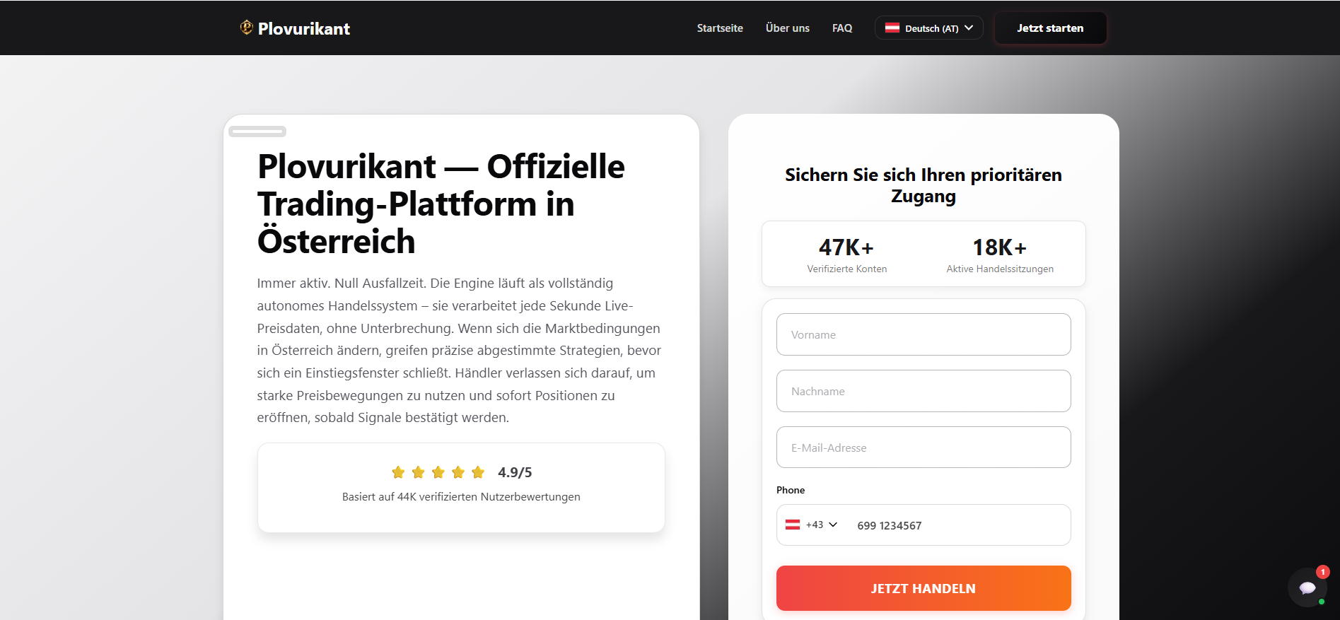 Screenshot plovurikant.at