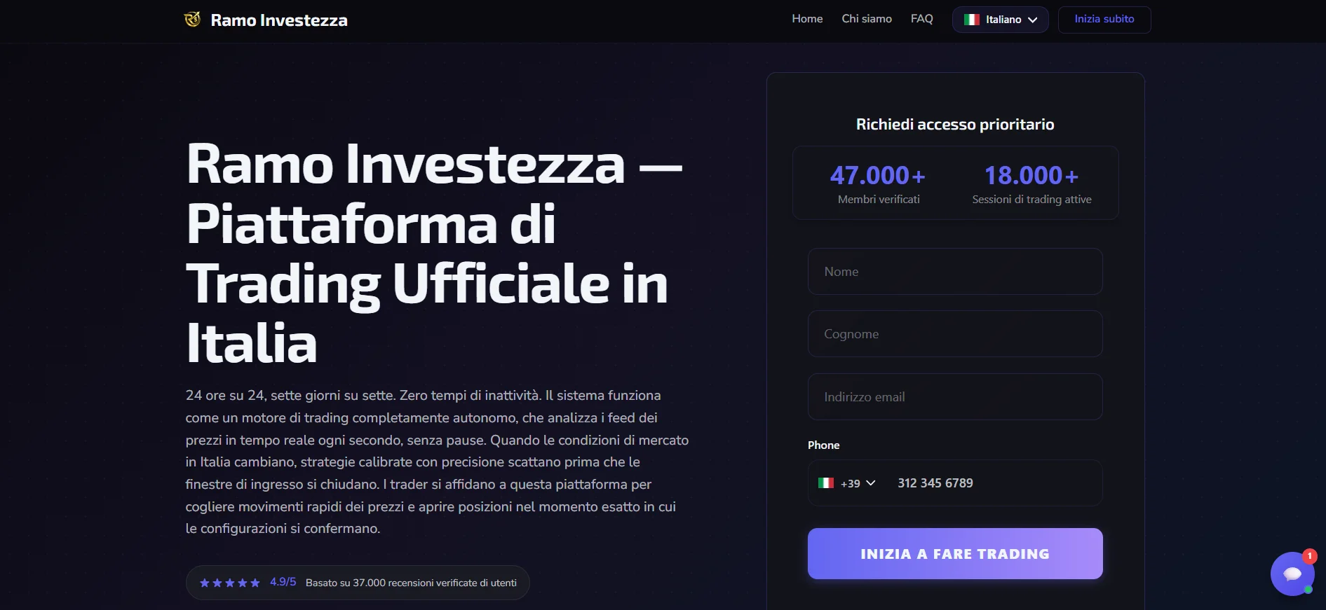 Screenshot ramo-investezza.com