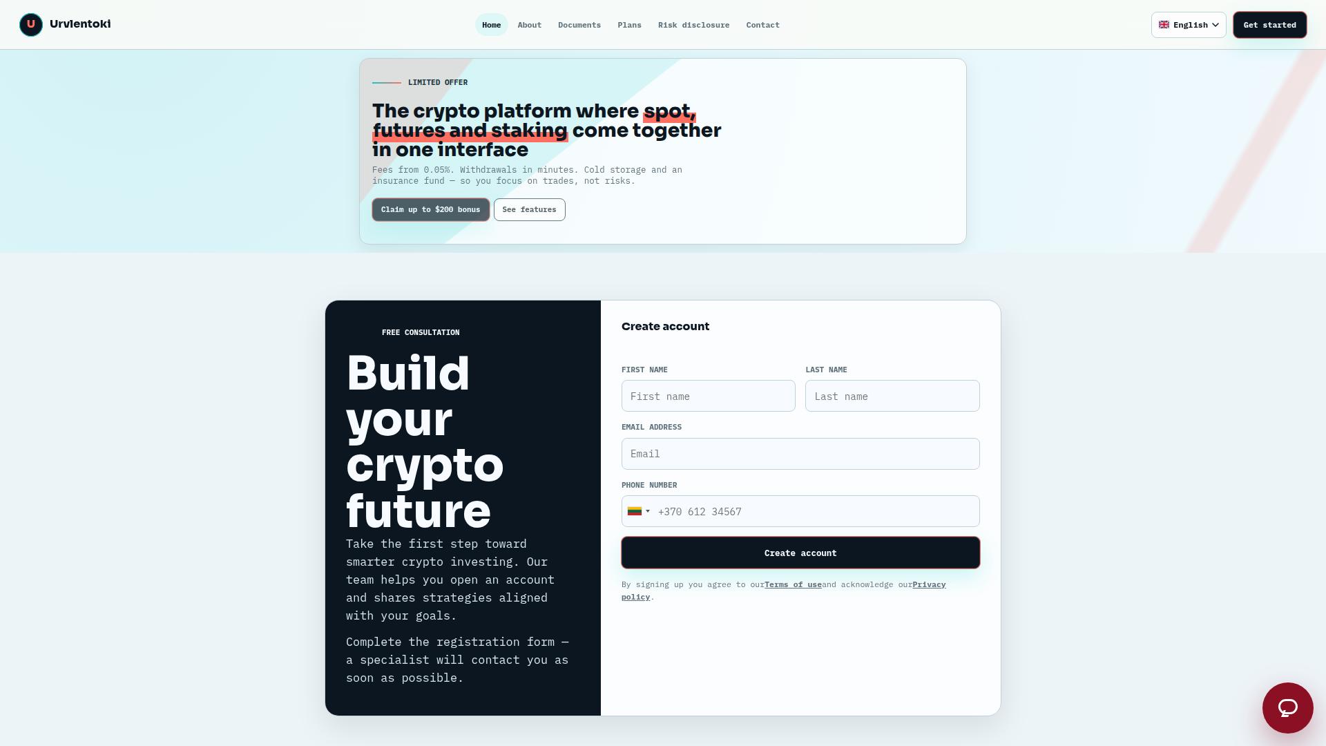Screenshot urvlentoki-platform.com
