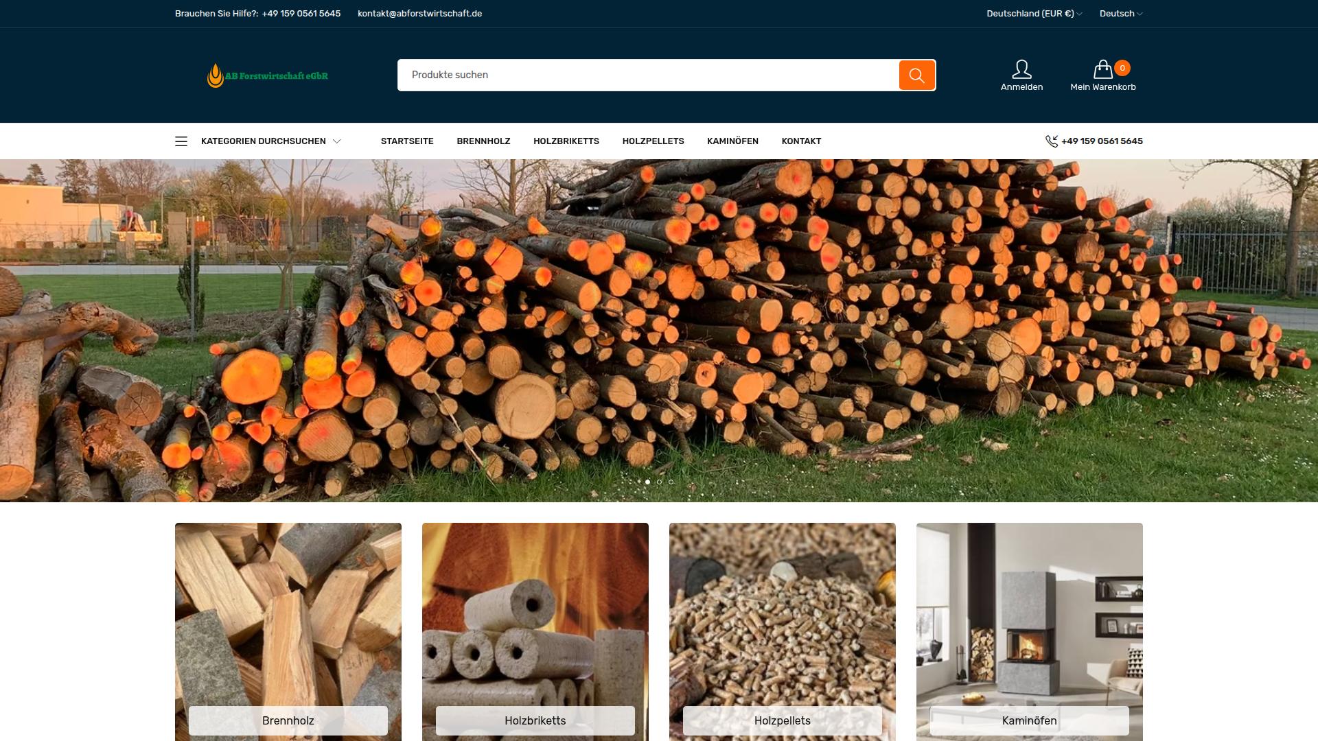 Screenshot abforstwirtschaft.de
