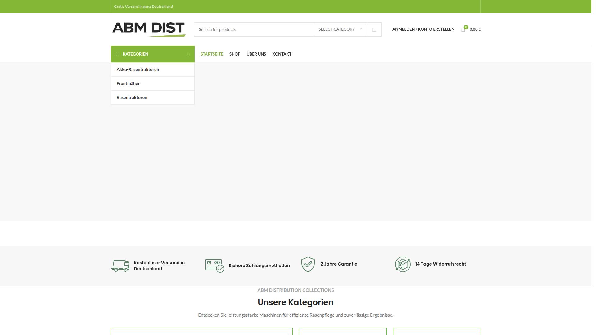 Screenshot abmdistrib.com