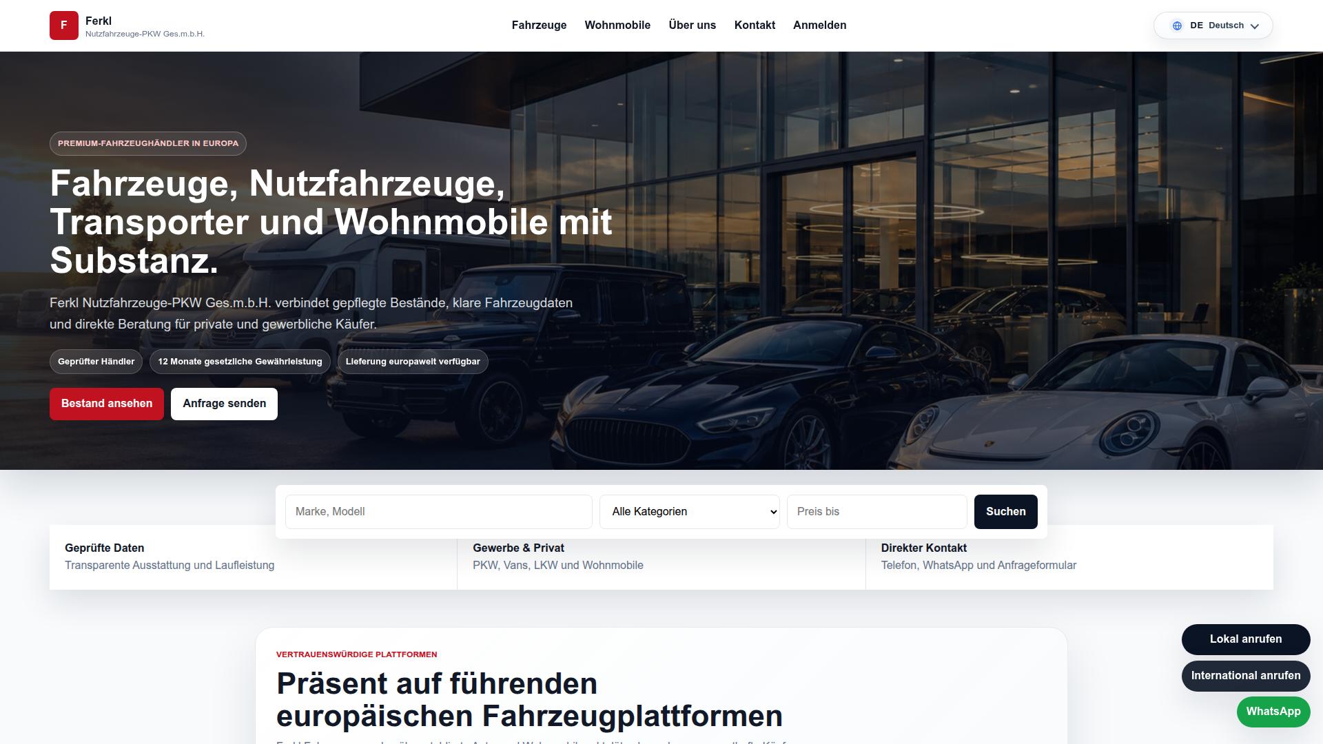 Screenshot autohaus-ferkl.de