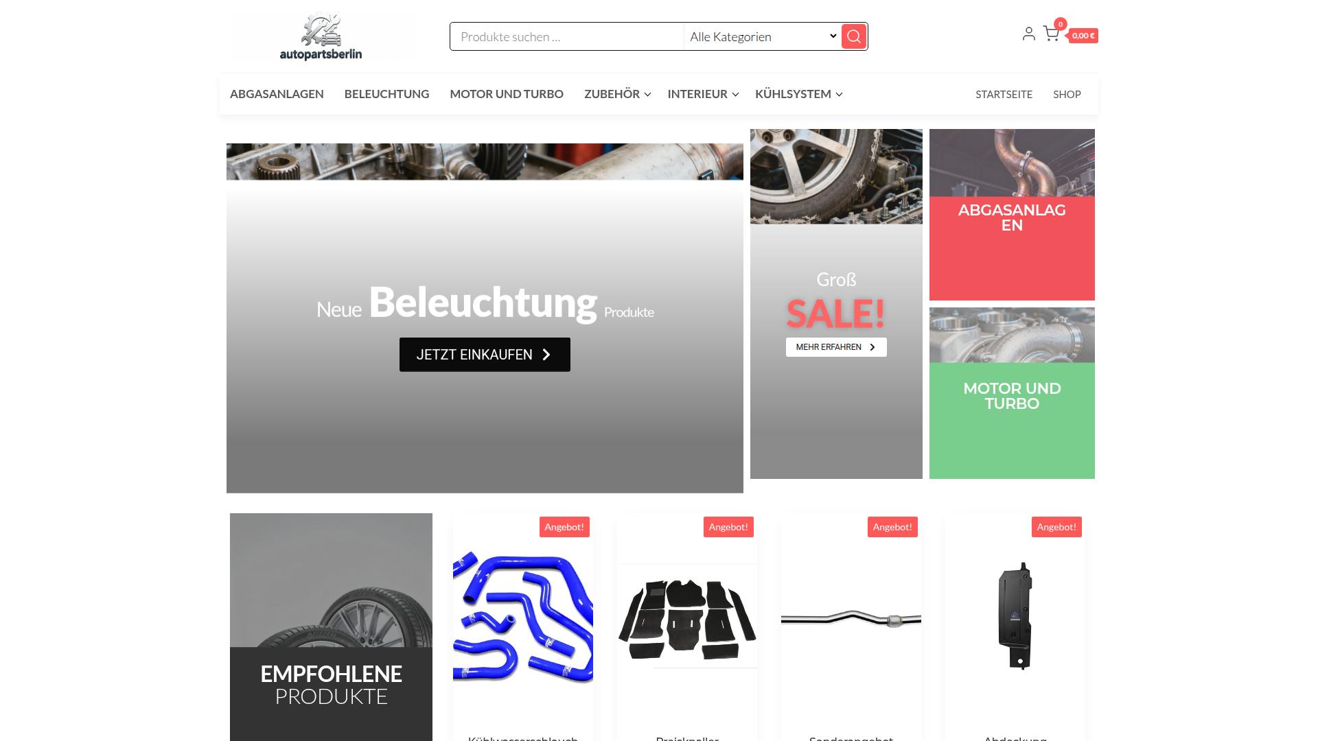 Screenshot autopartsberlin.com