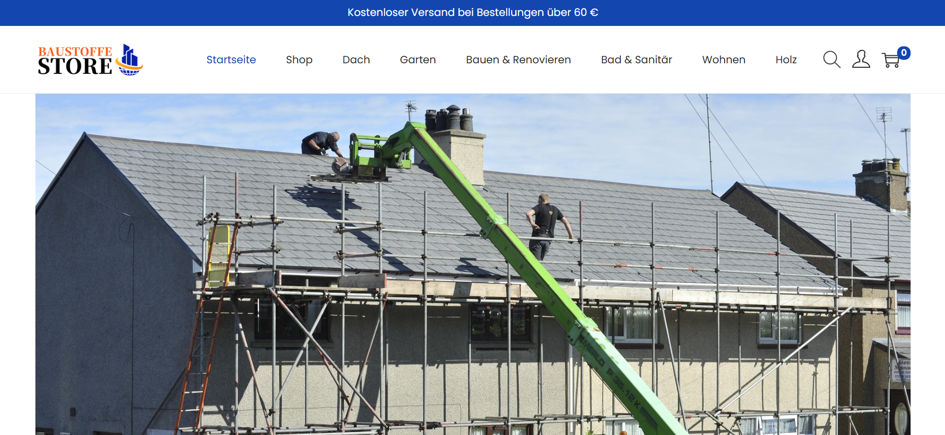 Screenshot baustoffestore.com