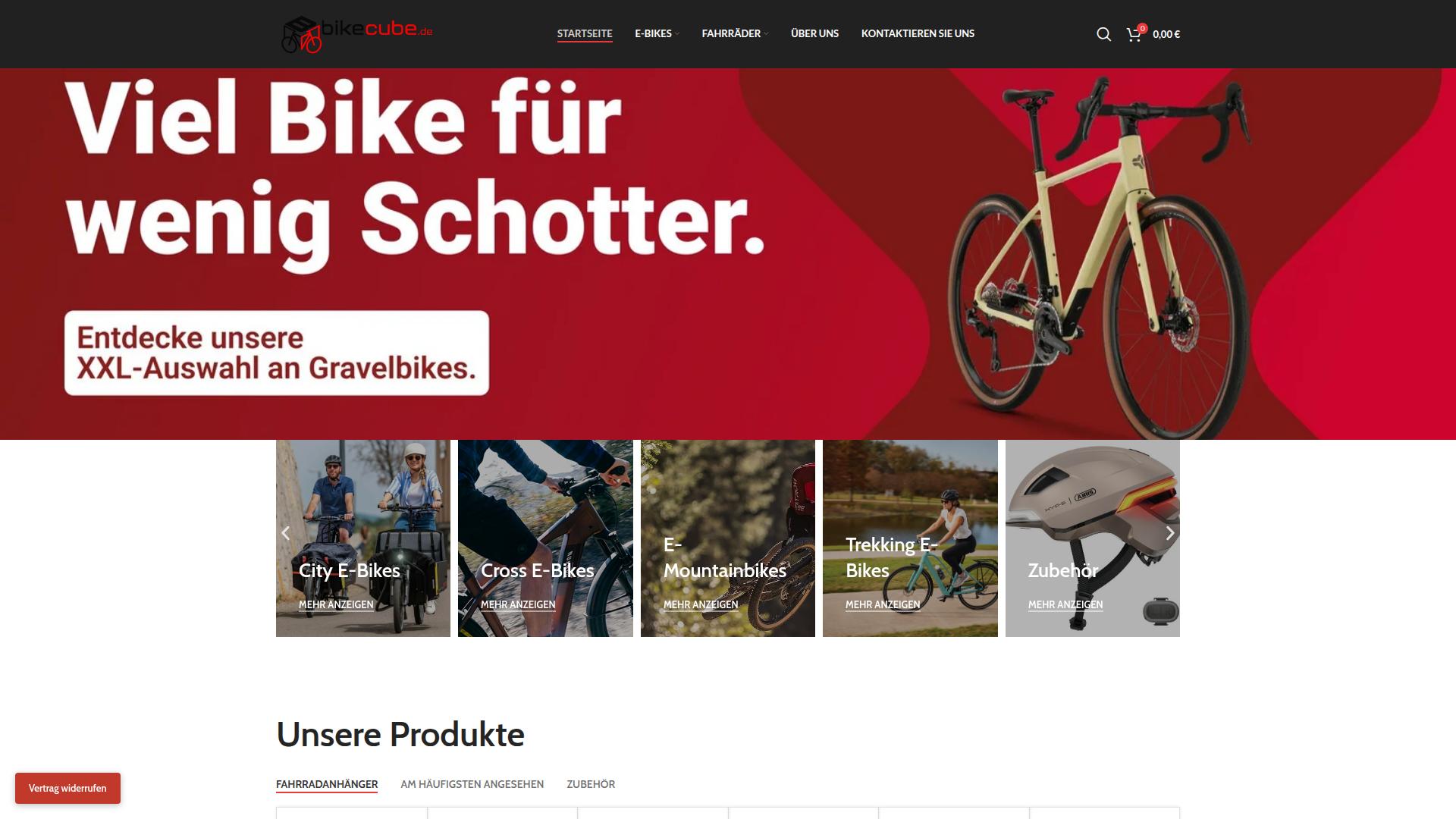 Screenshot bikecube.de