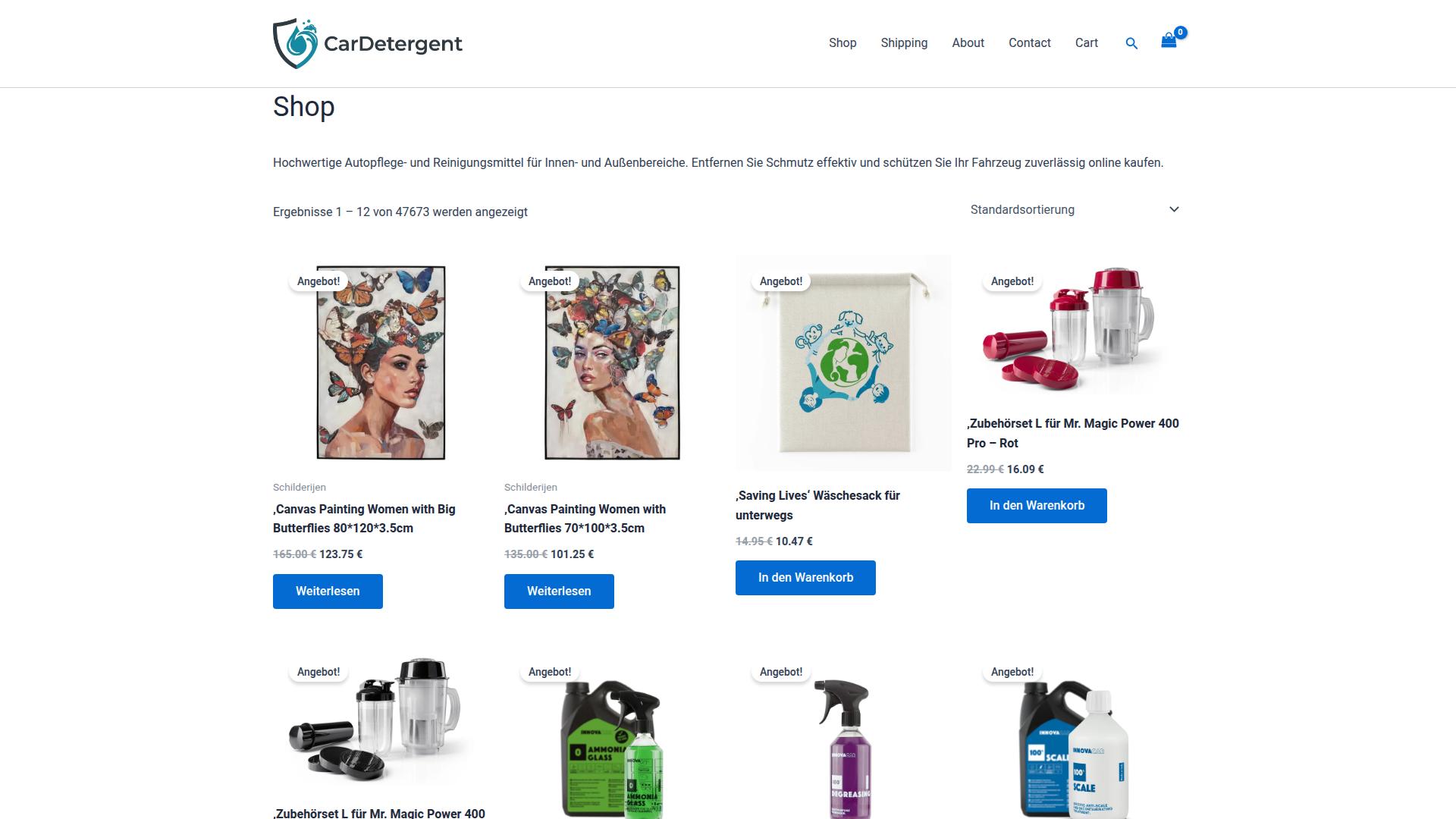 Screenshot cardetergent.com