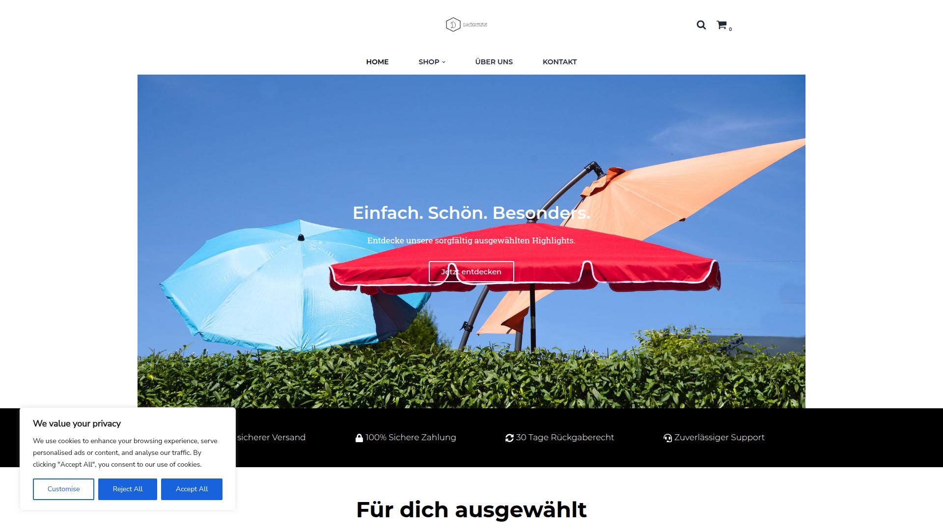 Screenshot dachsonne.com