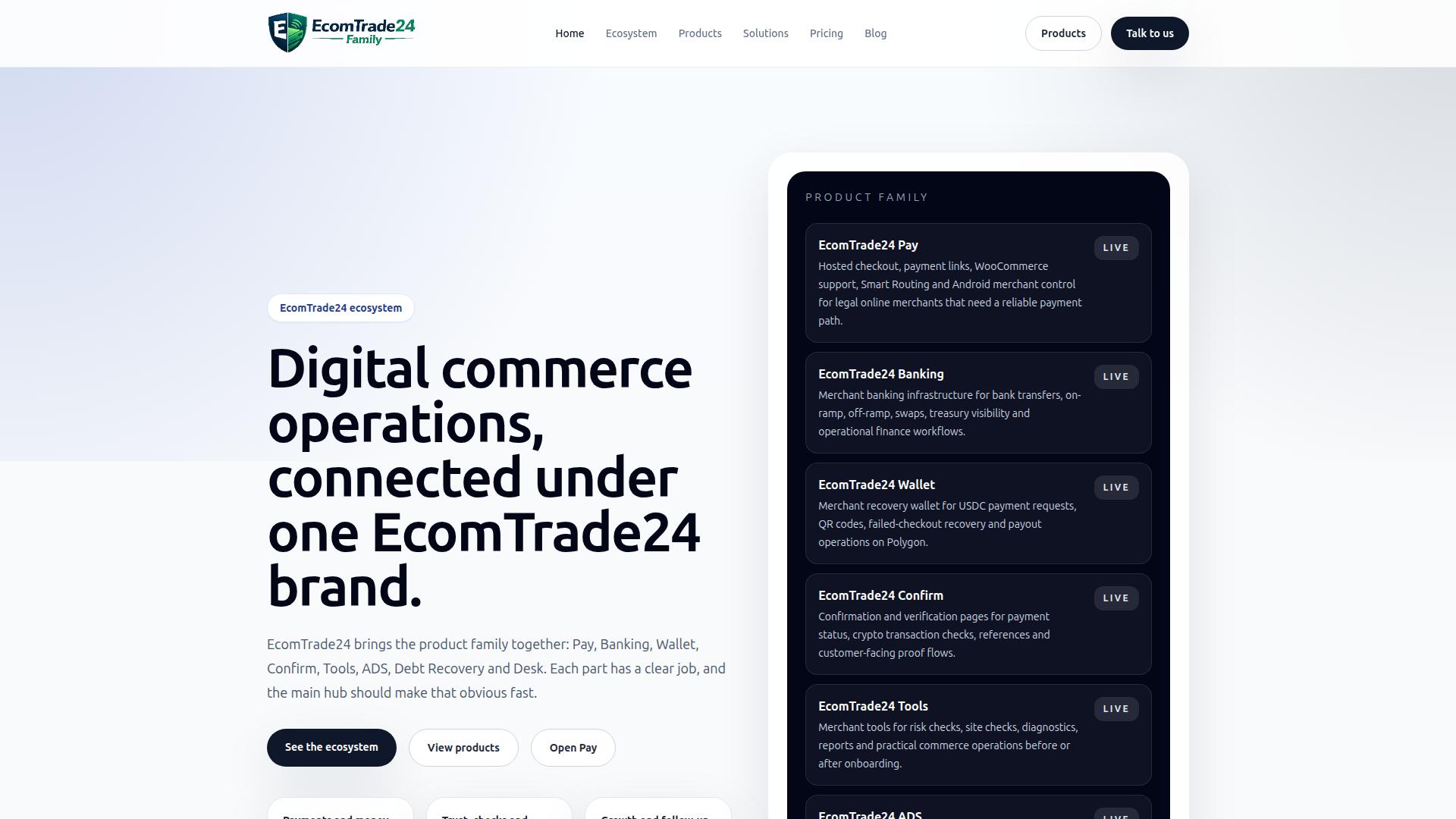 Screenshot ecomtrade24.com