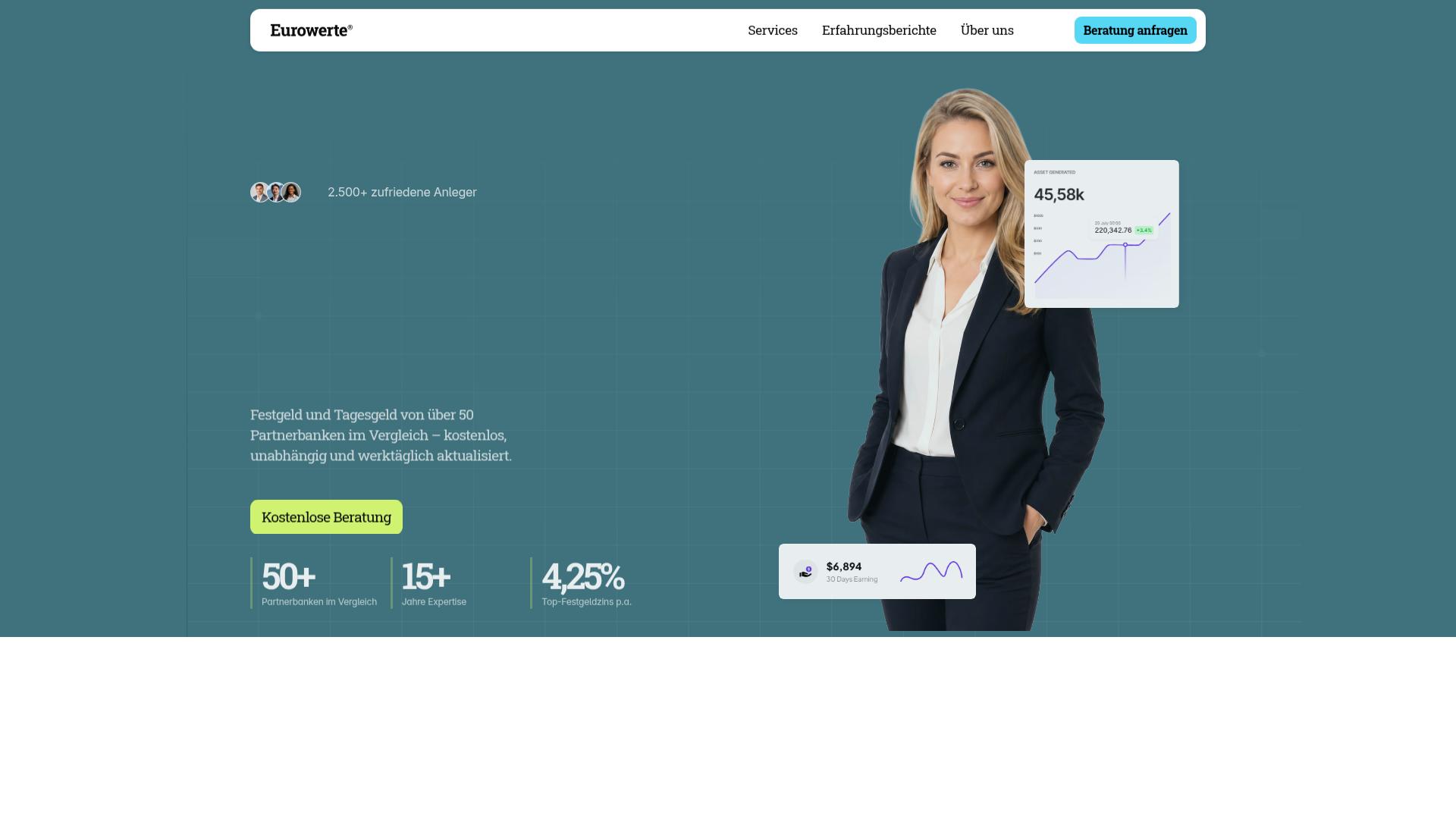 Screenshot eurowerte.de