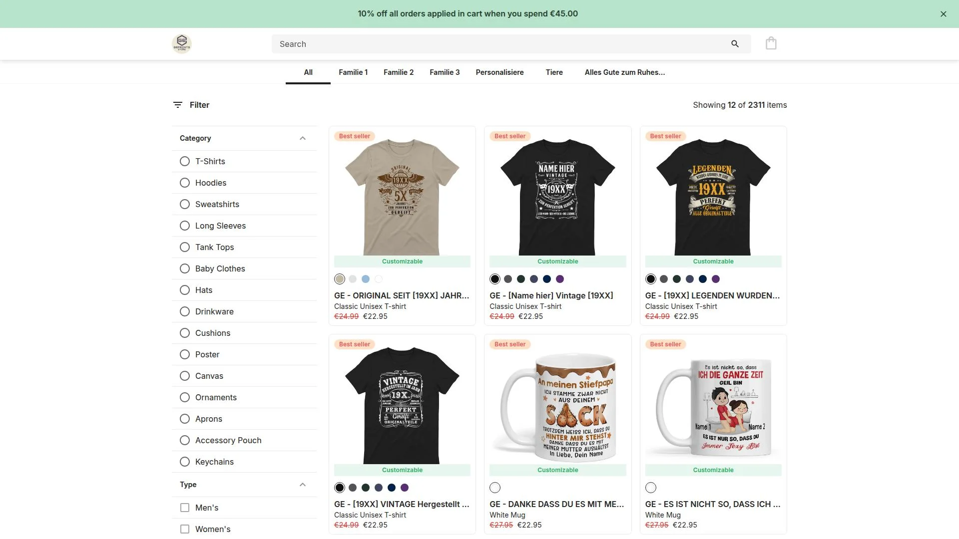 Screenshot gefrints.com