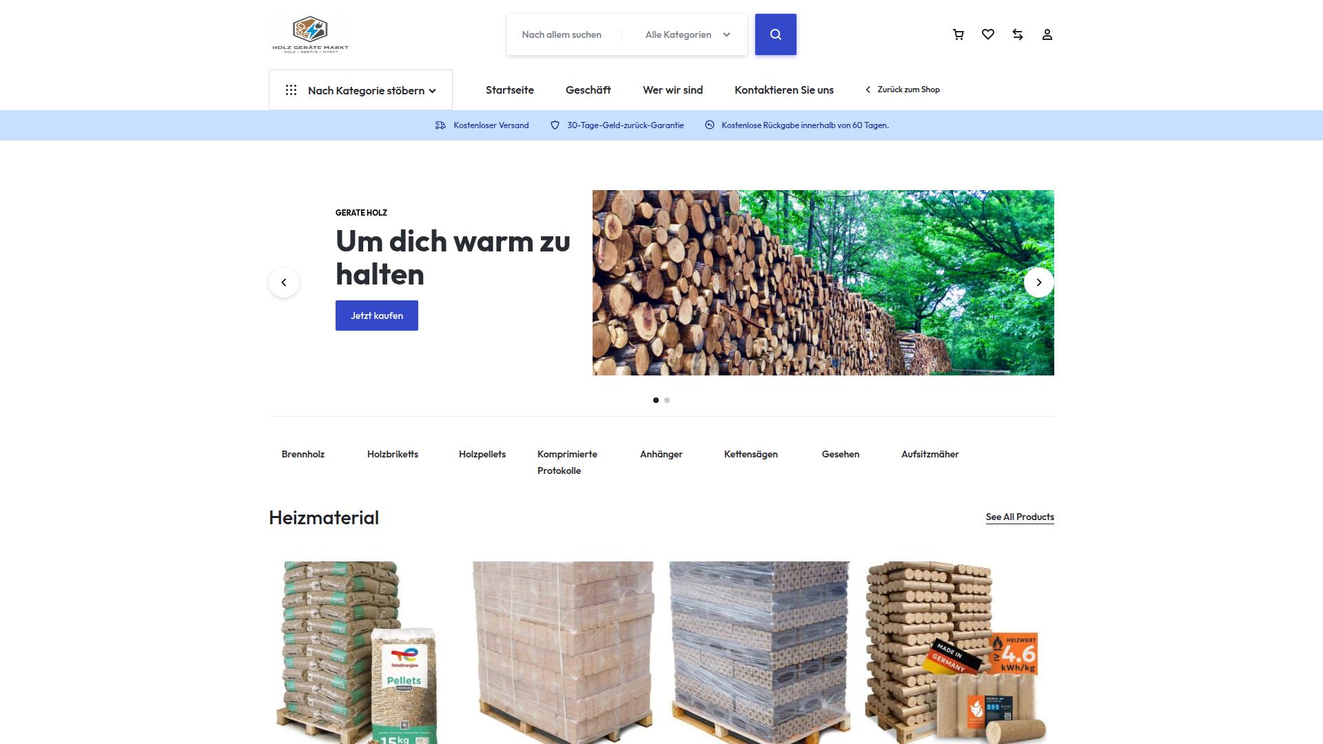 Screenshot gerate-holz.de