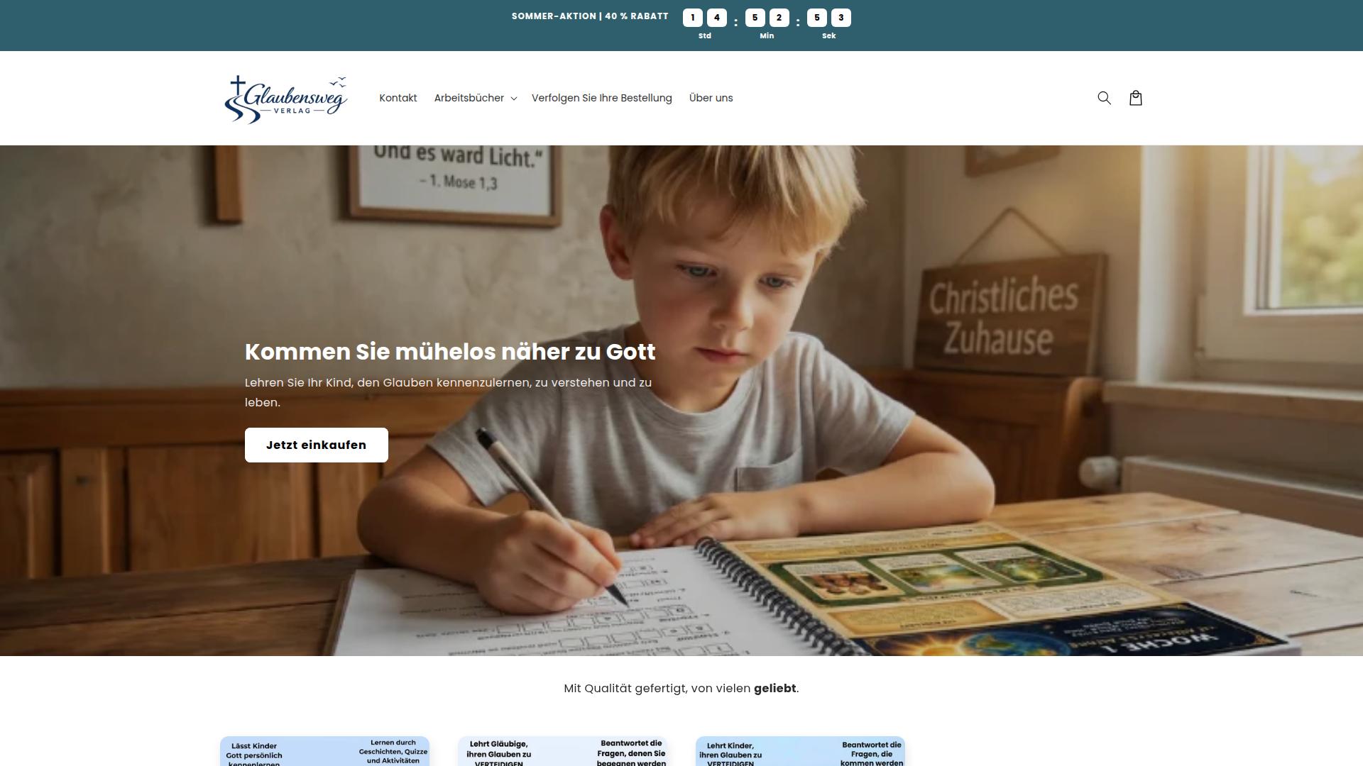 Screenshot glaubensweg.com