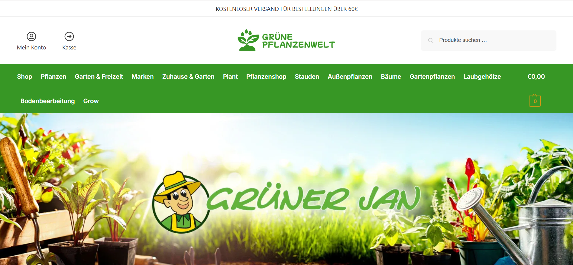 Screenshot grunepflanzenwelt.com