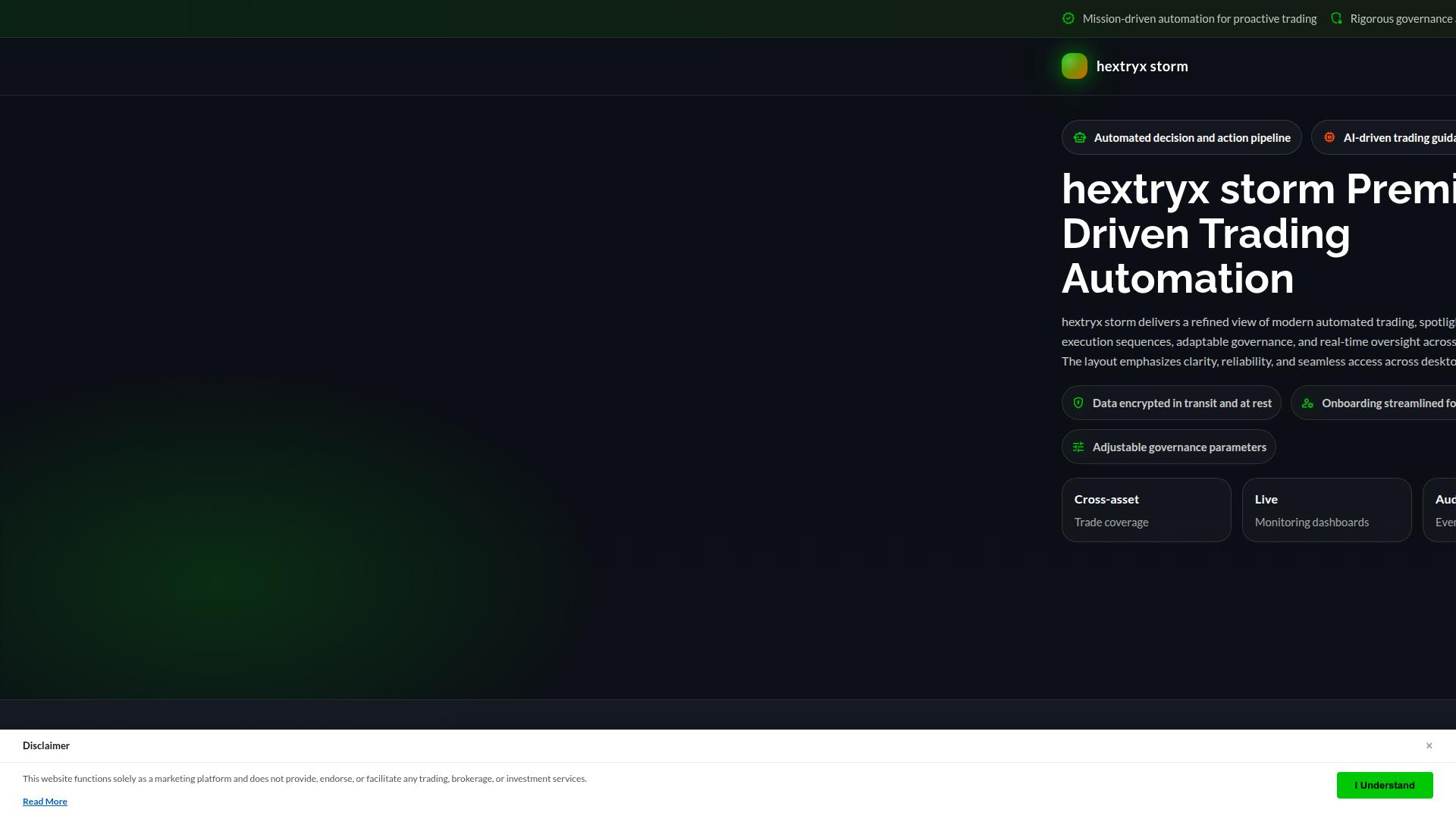 Screenshot hextryxstorm.digital