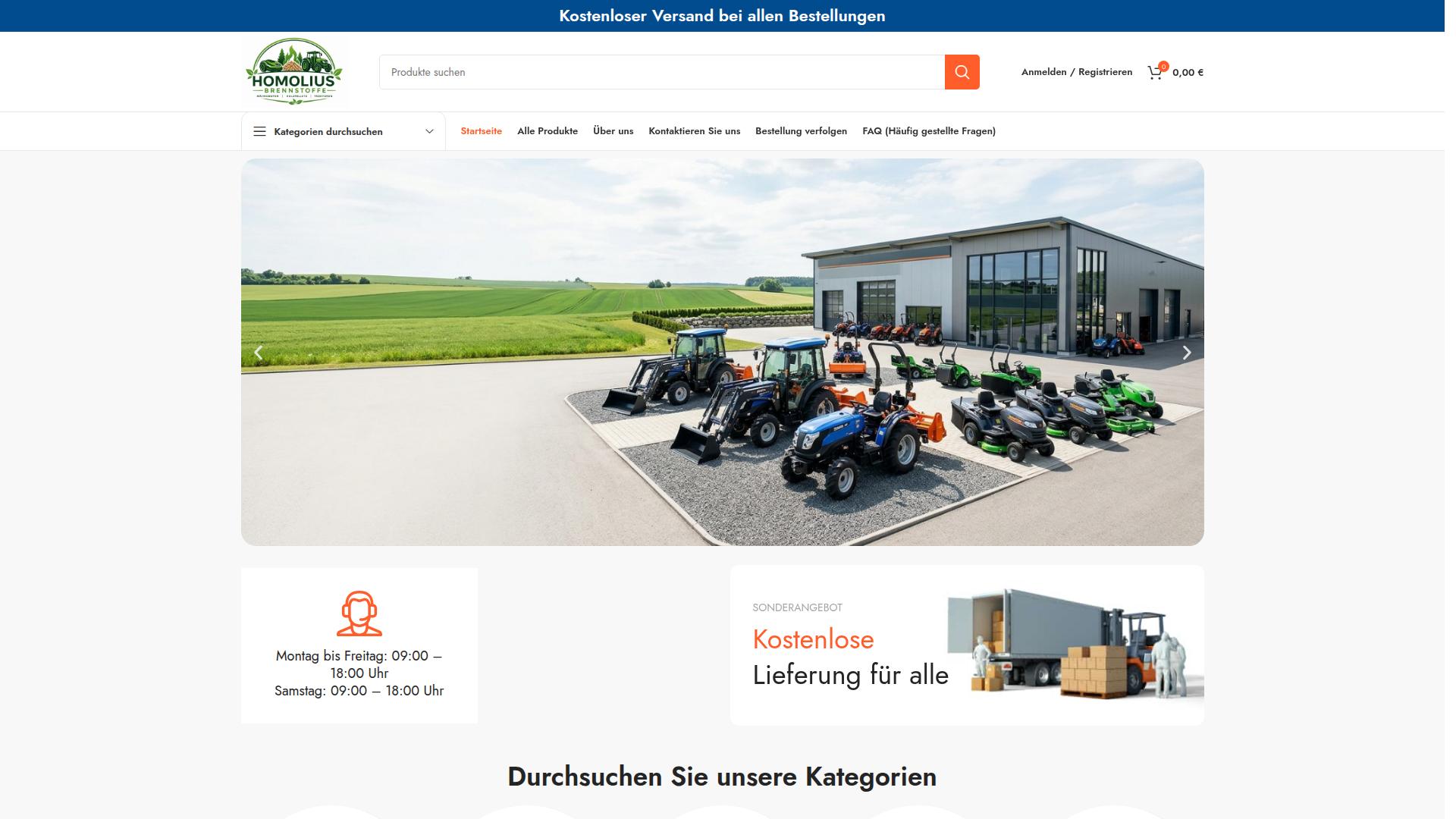 Screenshot homolius-brennstoffe.com