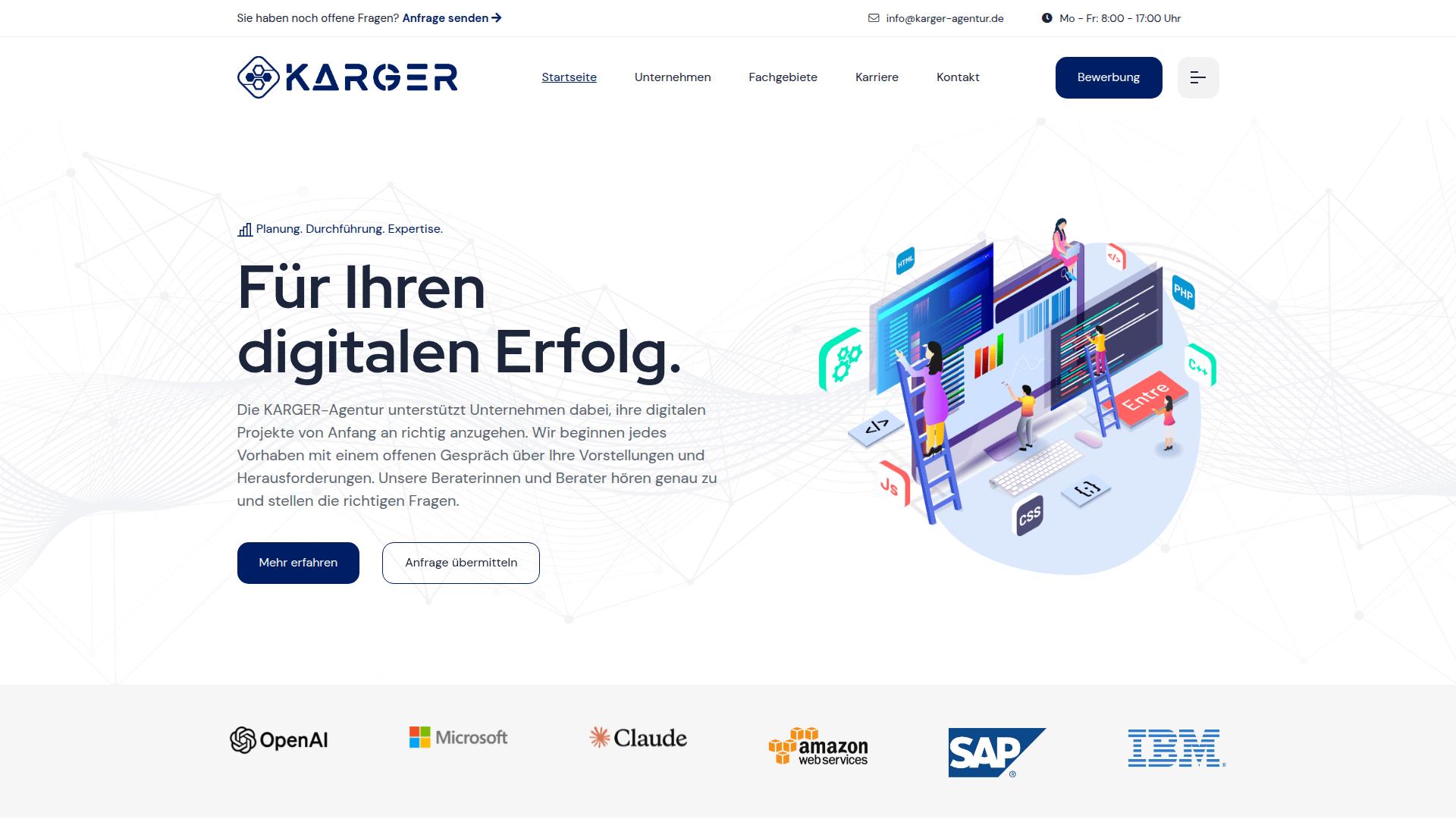 Screenshot karger-agentur.de