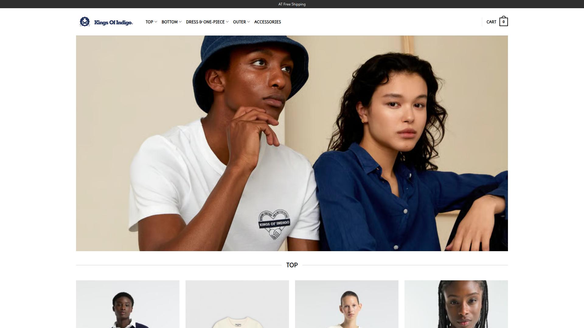 Screenshot kingofindigo.com