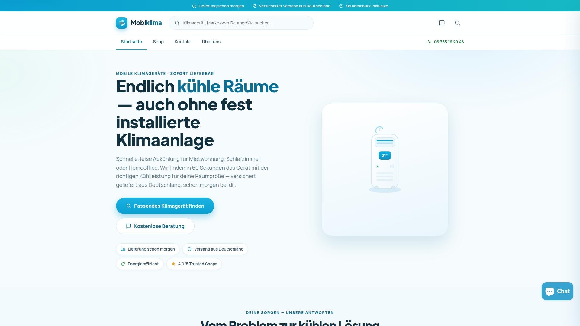 Screenshot klimag.myshopify.com
