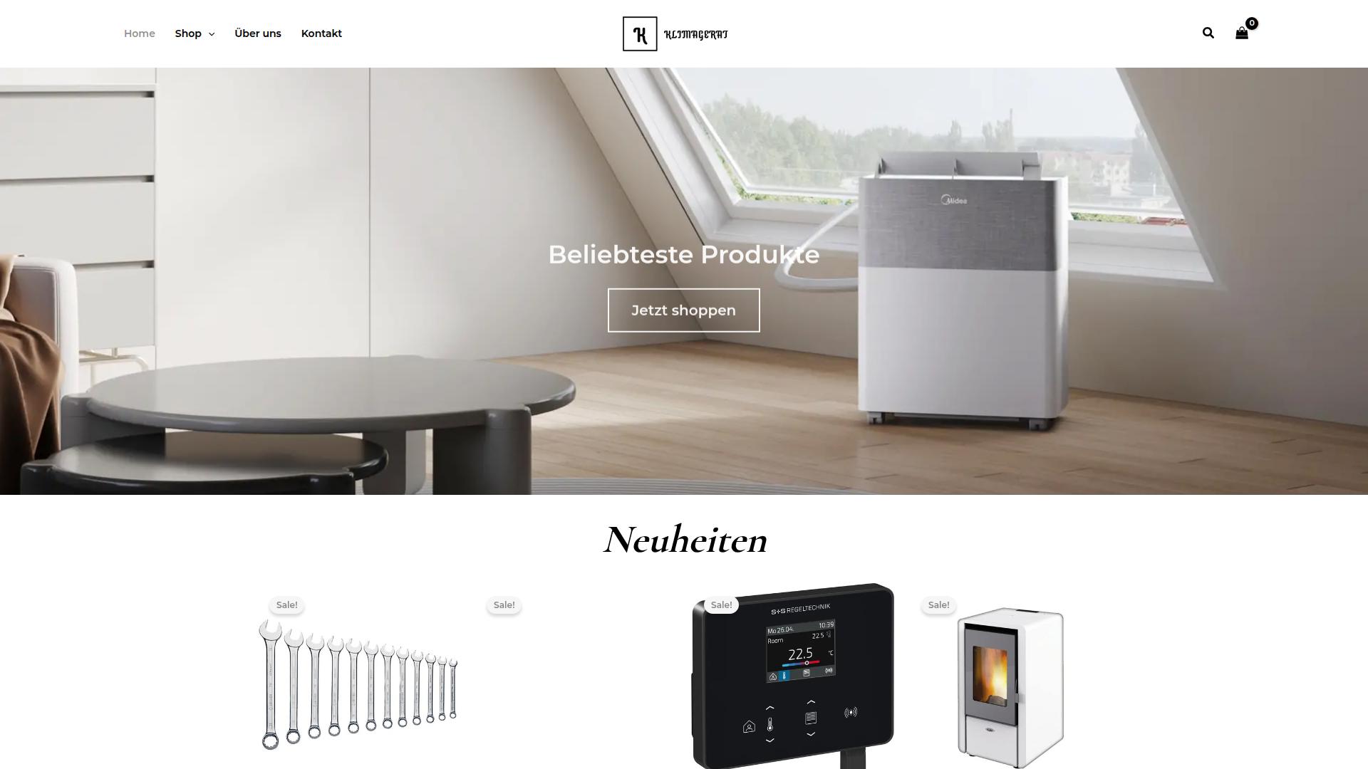 Screenshot klimagerat.com