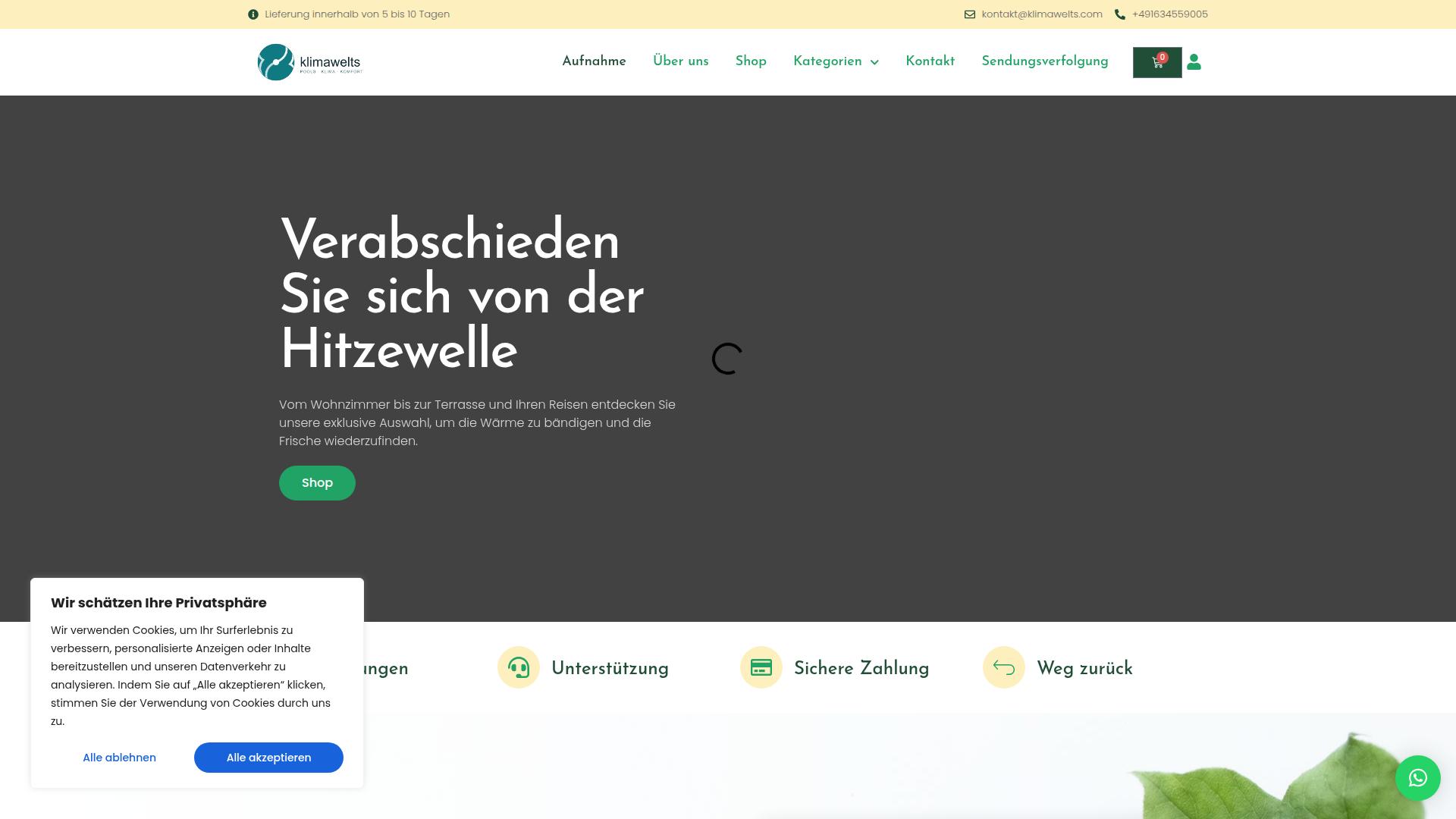 Screenshot klimawelts.com