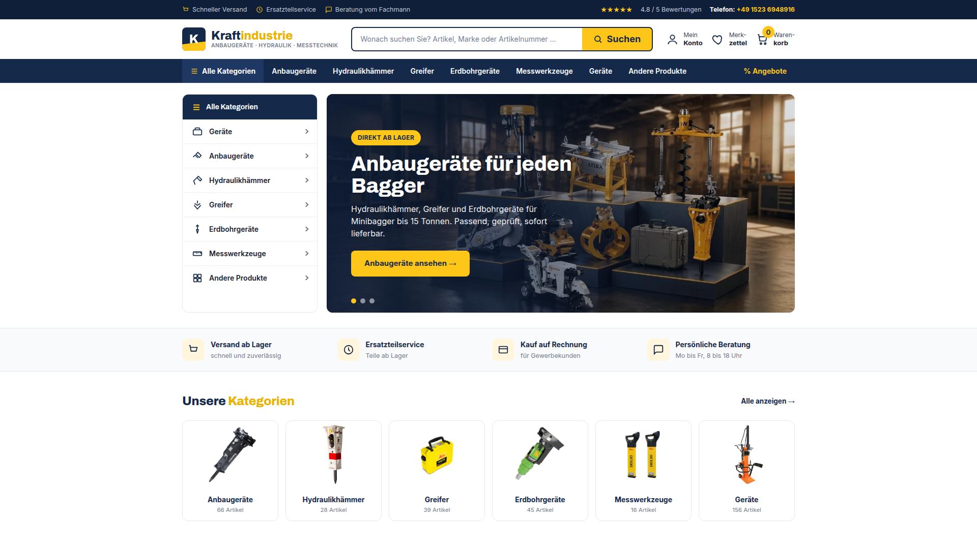 Screenshot kraftindustrie-shop.de