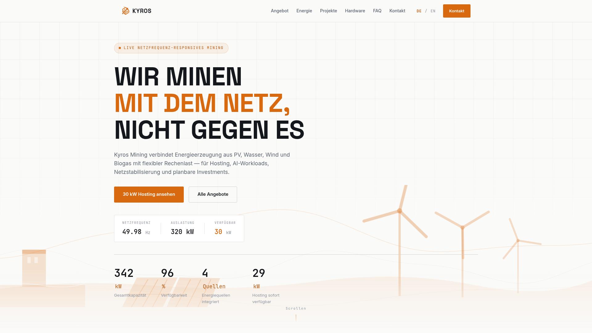 Screenshot kyros-mining.github.io