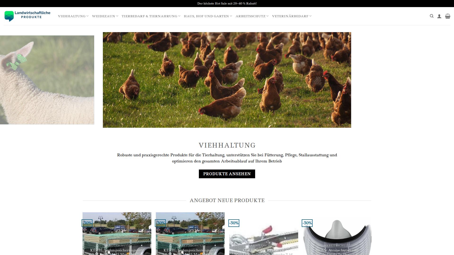 Screenshot landwirtschaftshop.com