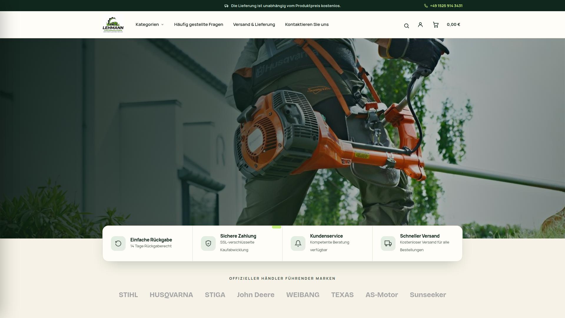 Screenshot lehmann-gartenmaschinen.com