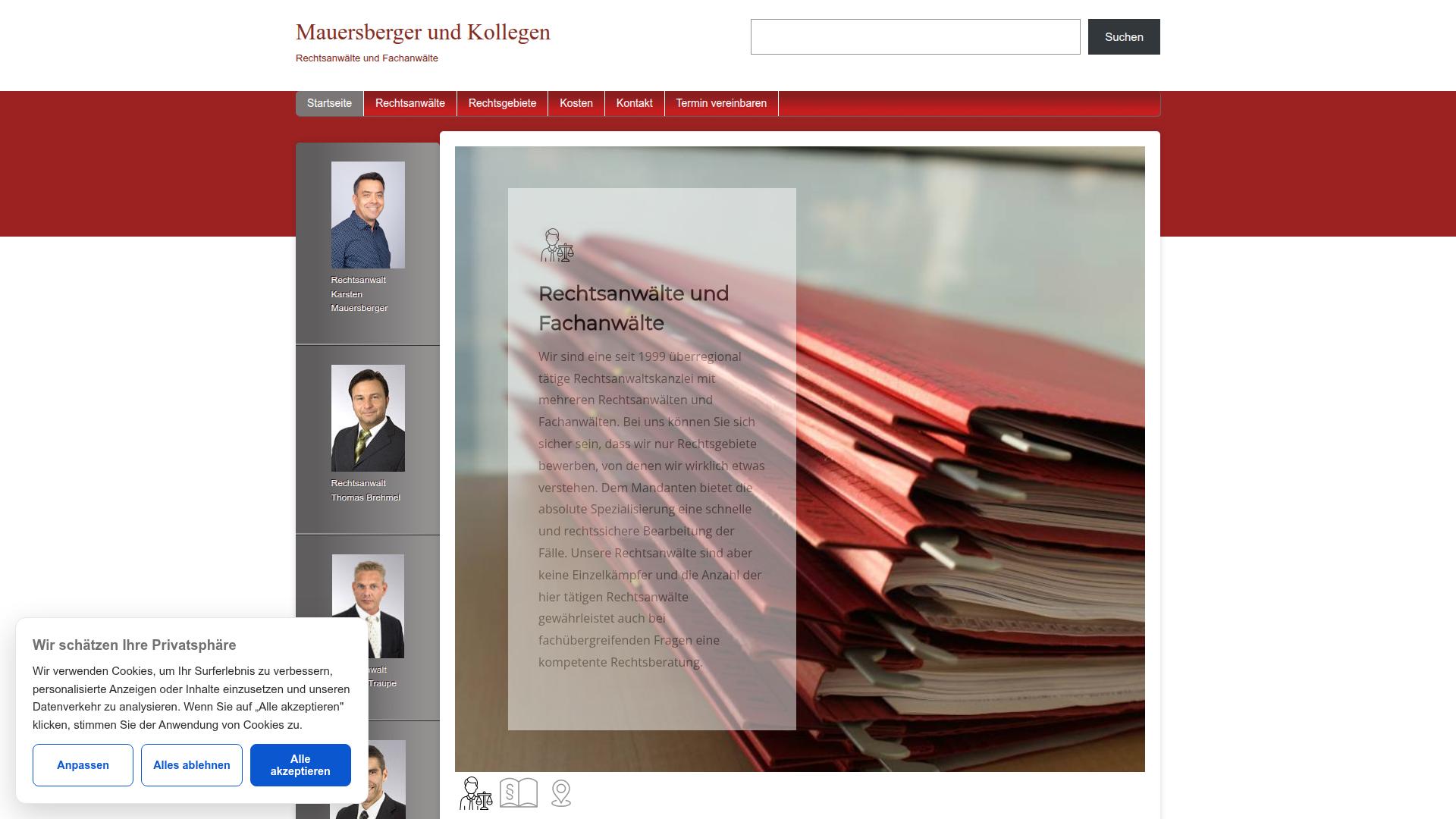 Screenshot mauersberger-rechtsanwalt.de