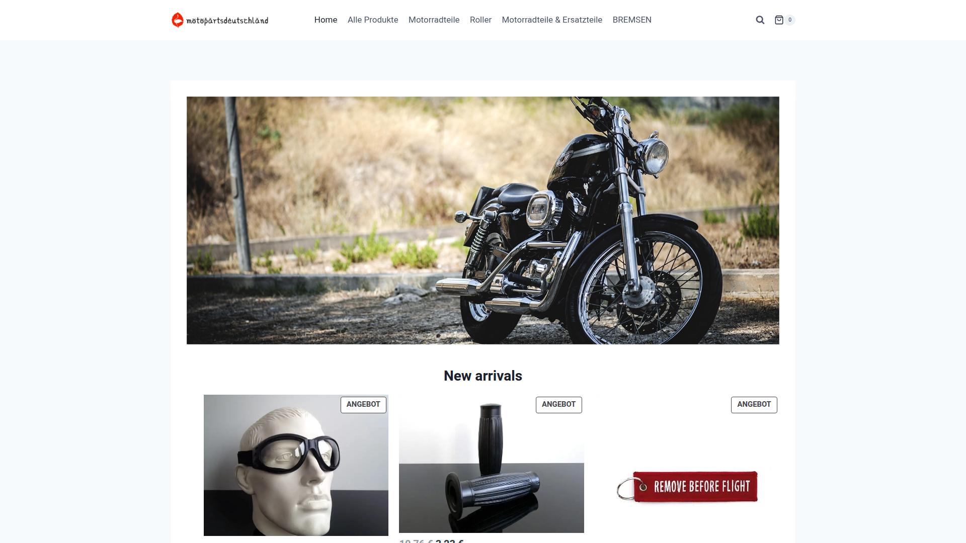 Screenshot motopartsdeutschland.com