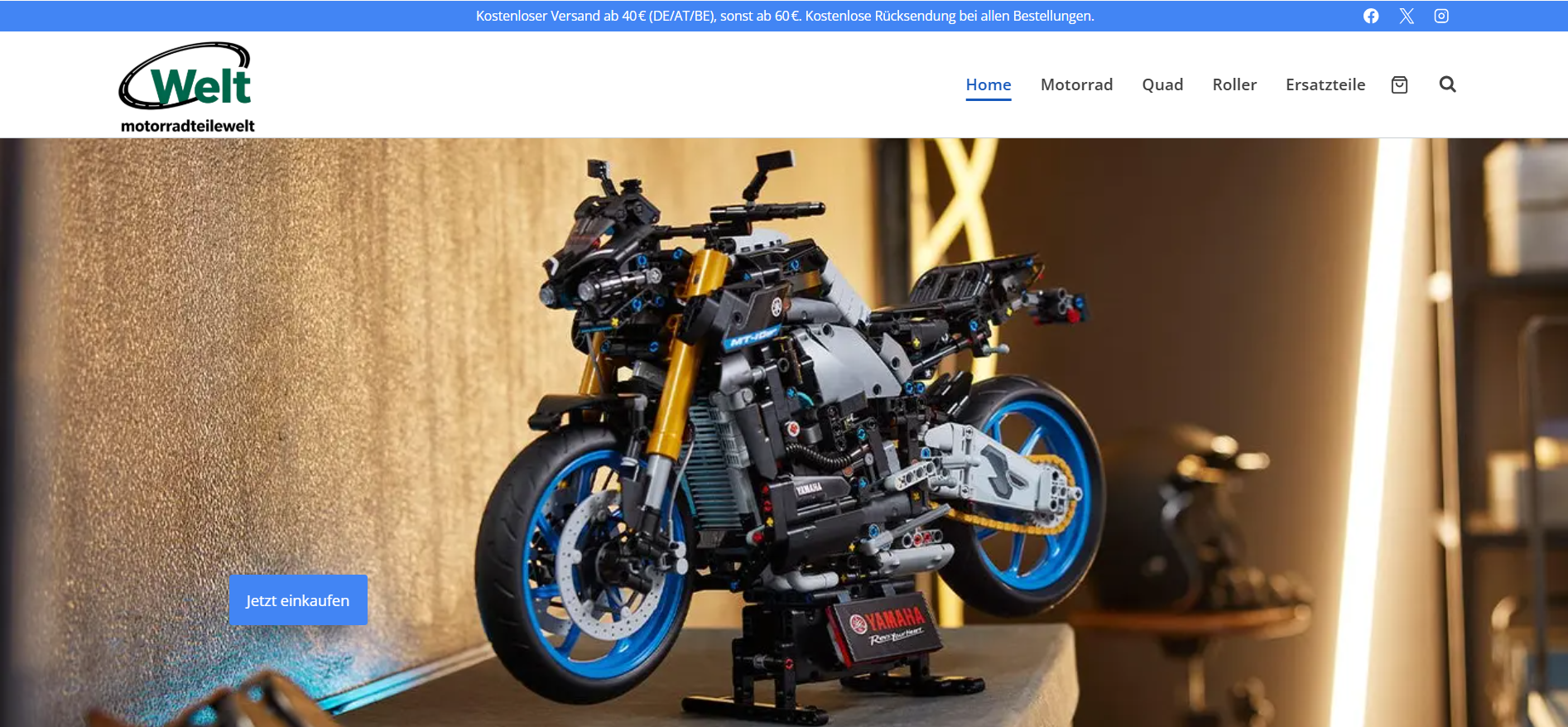 Screenshot motorradteilewelt.com