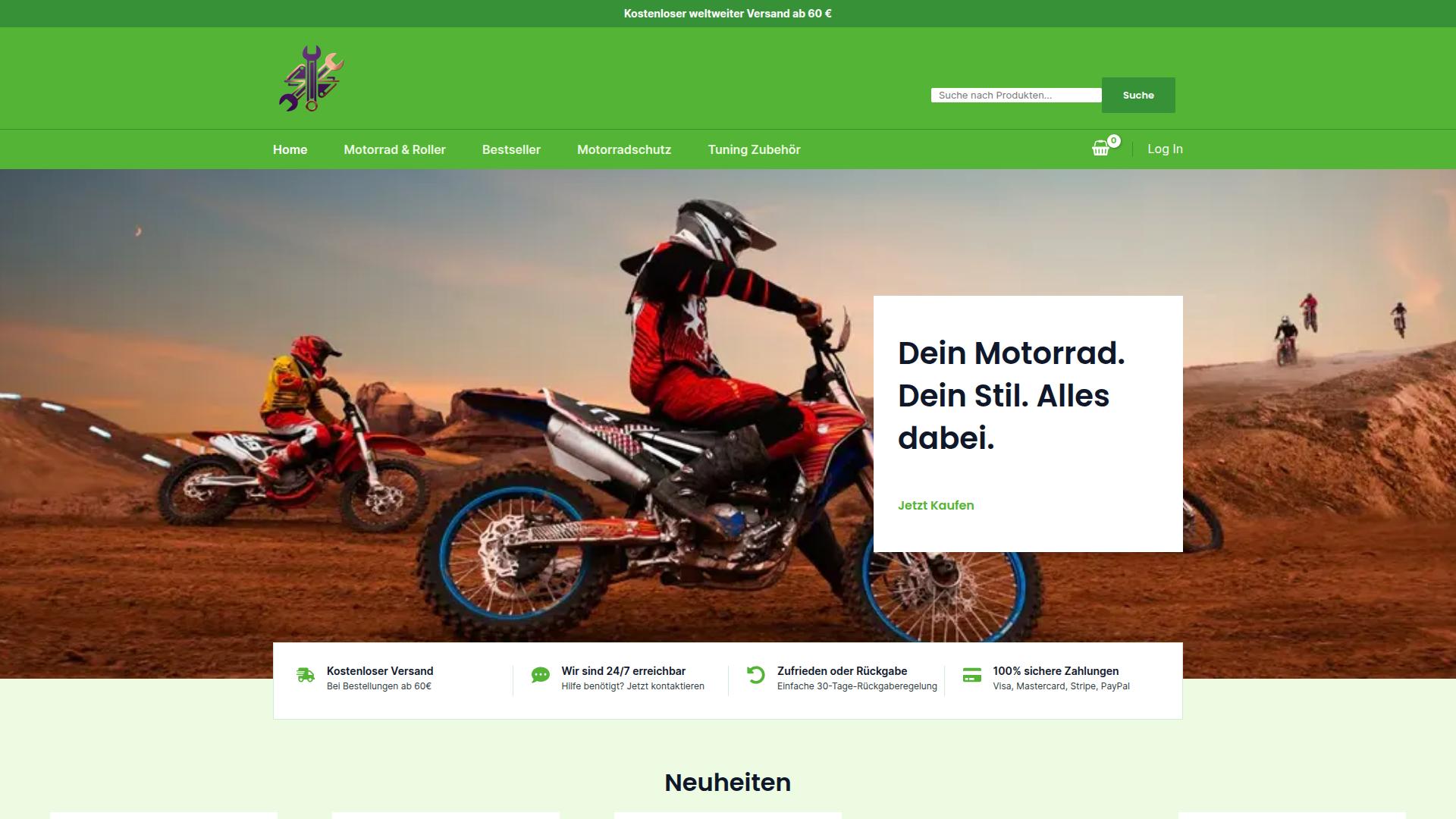 Screenshot motorradzubehoer24.com