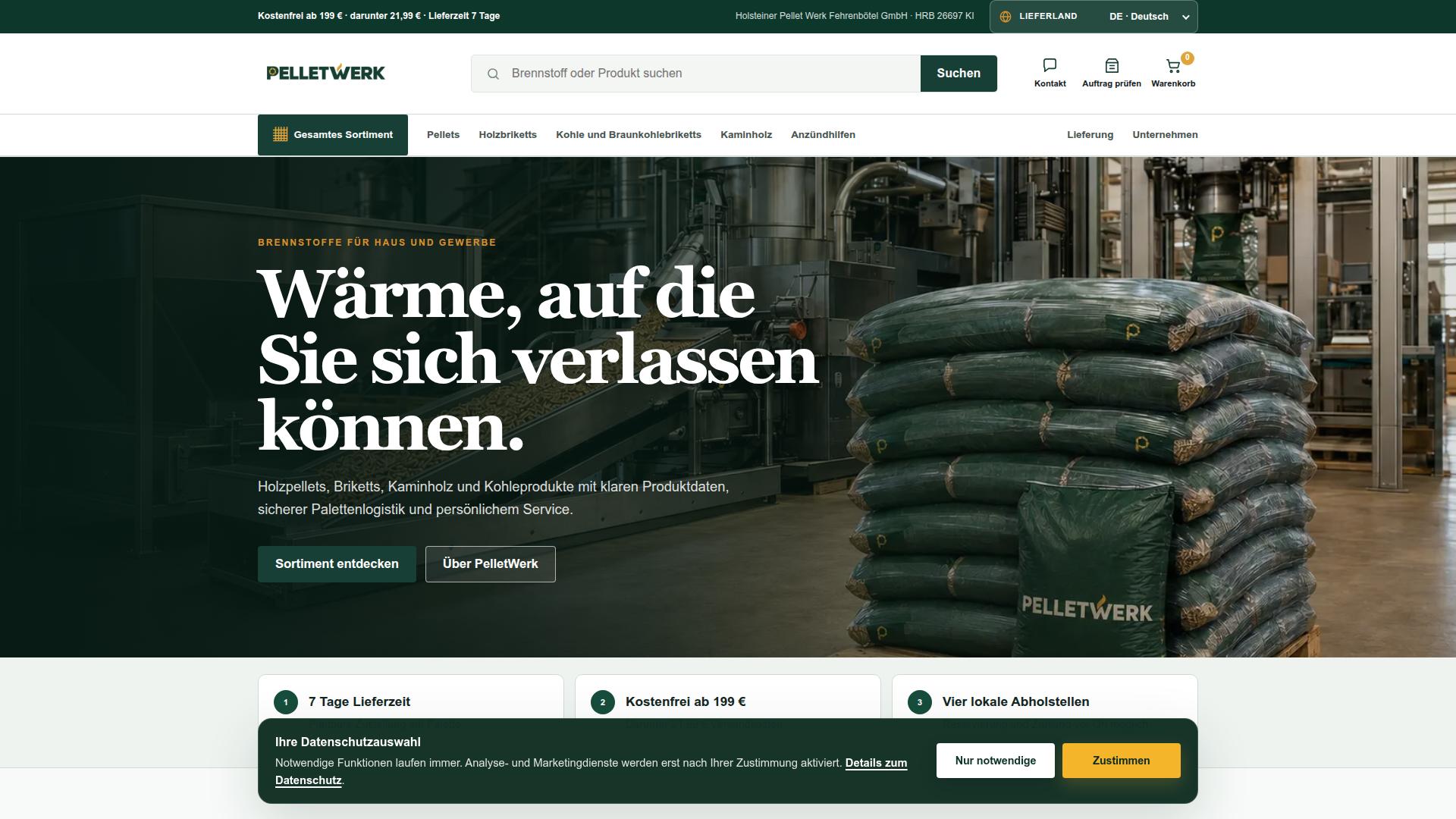 Screenshot pelletwerk.eu