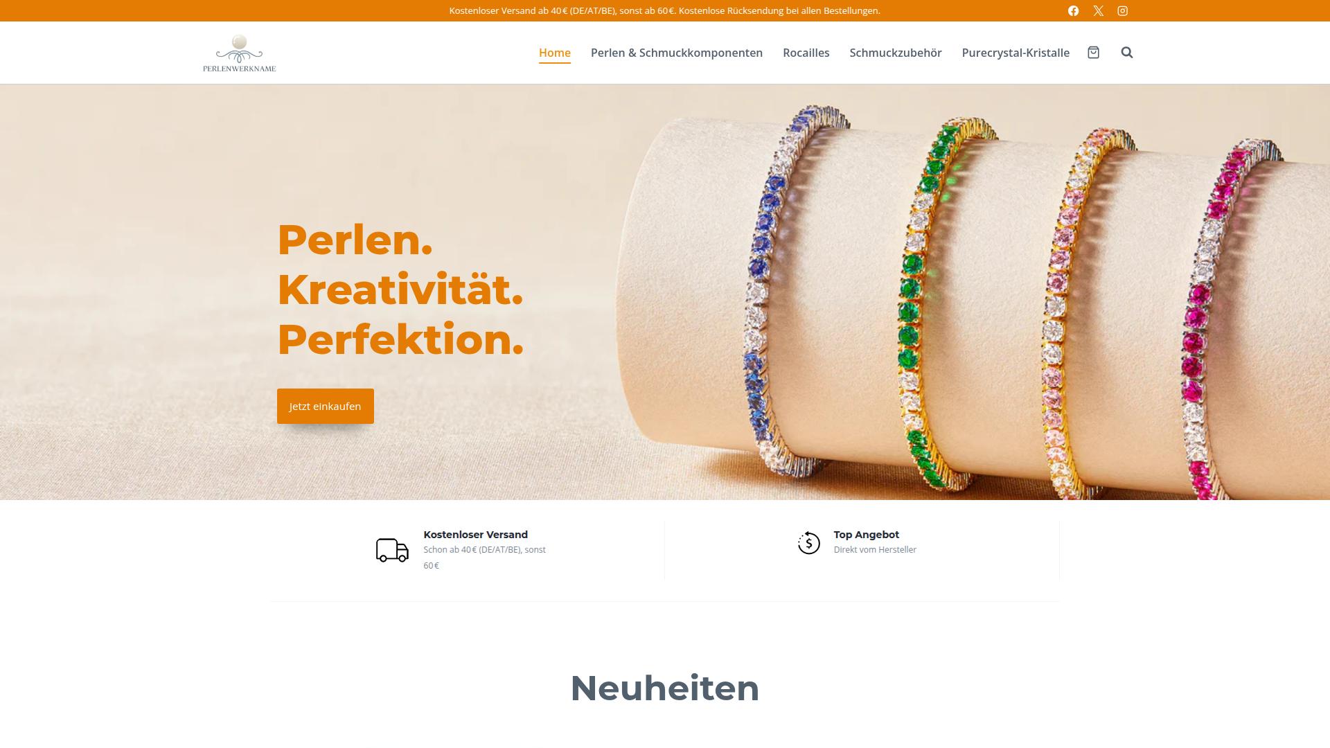 Screenshot perlenwerk.com