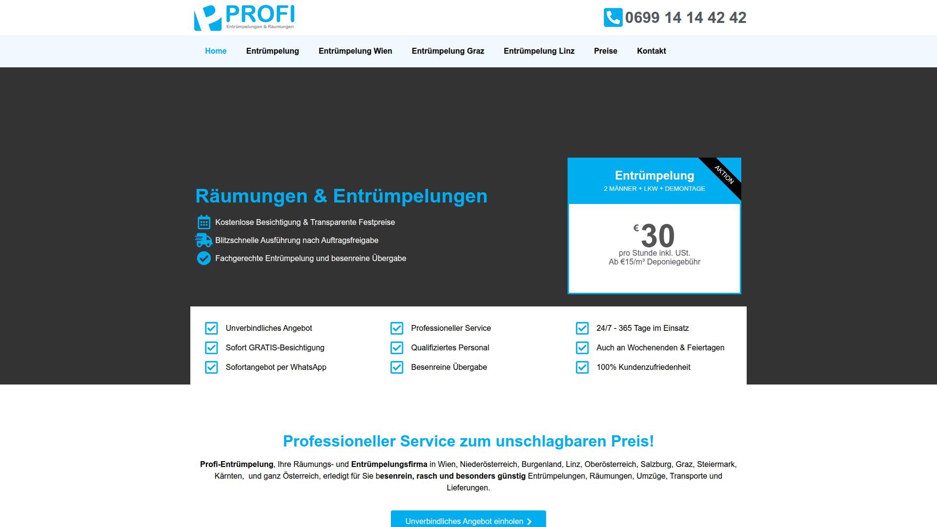 Screenshot profi-entruempelung.at