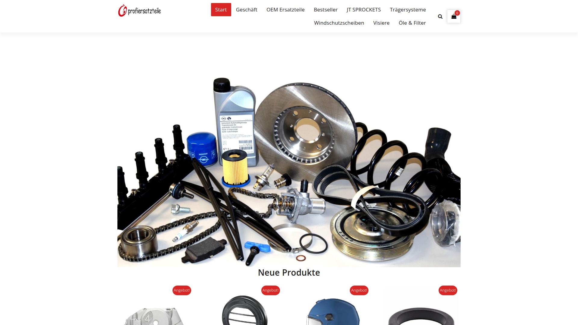 Screenshot profiersatzteile.com