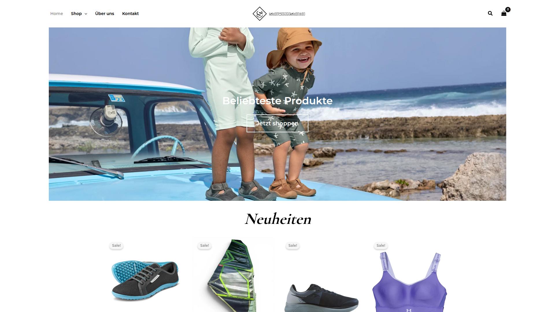 Screenshot schwimmschuh.com