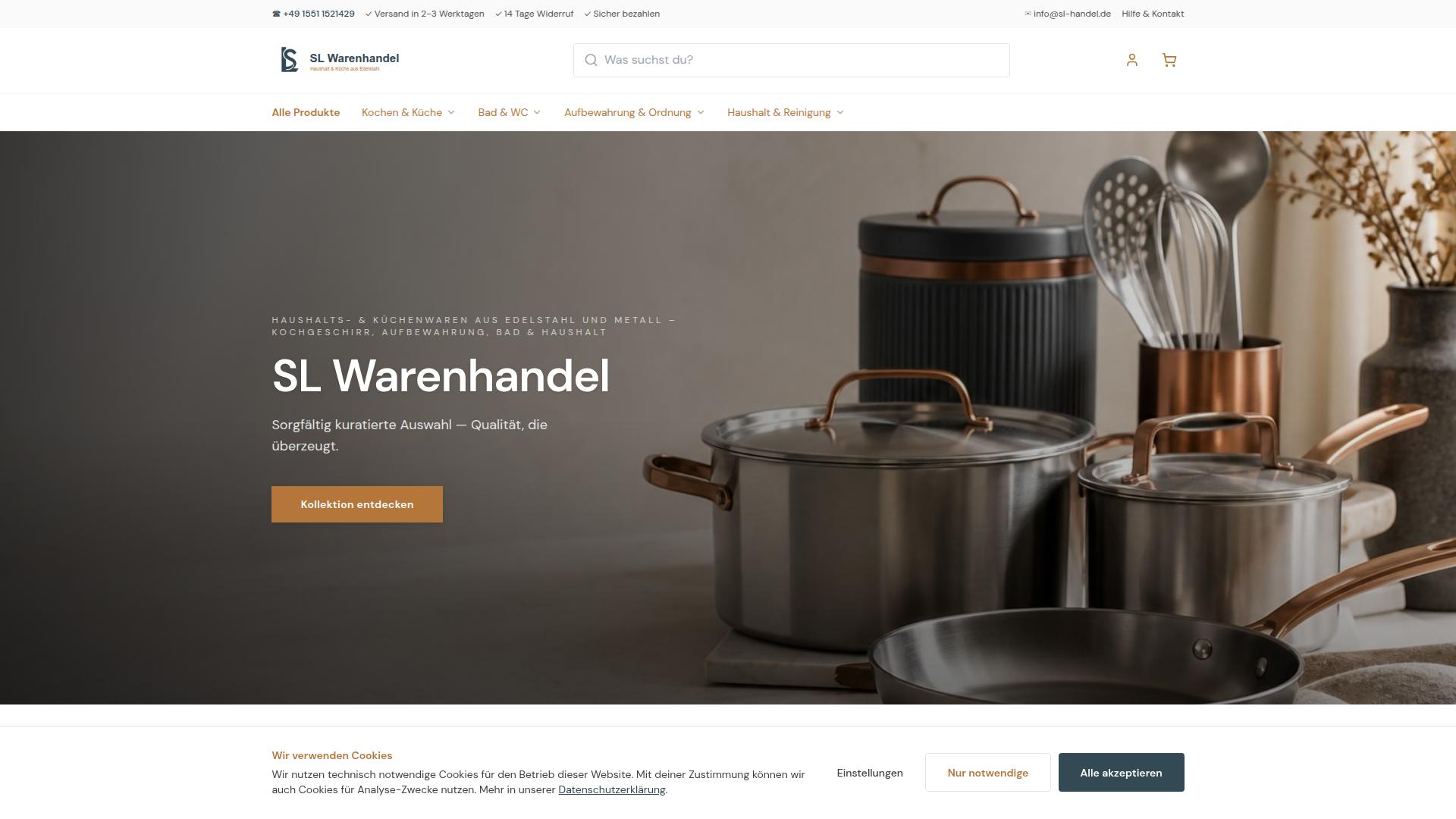 Screenshot sl-handel.de